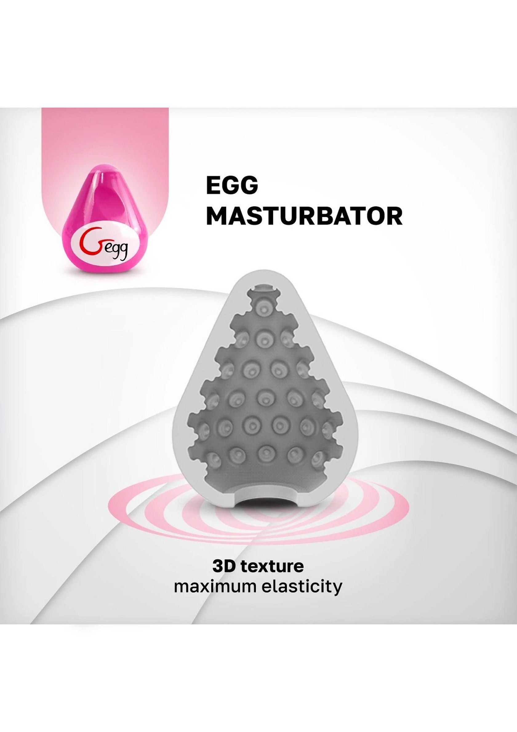 Oeuf masturbateur texturé 3D pour une élasticité maximale. Découvrez des sensations uniques et intenses. ; 3D getextureerde masturbator-ei voor maximale elasticiteit. Ervaar unieke en intense sensaties.; 3D textured masturbator egg for maximum elasticity. Experience unique and intense sensations.