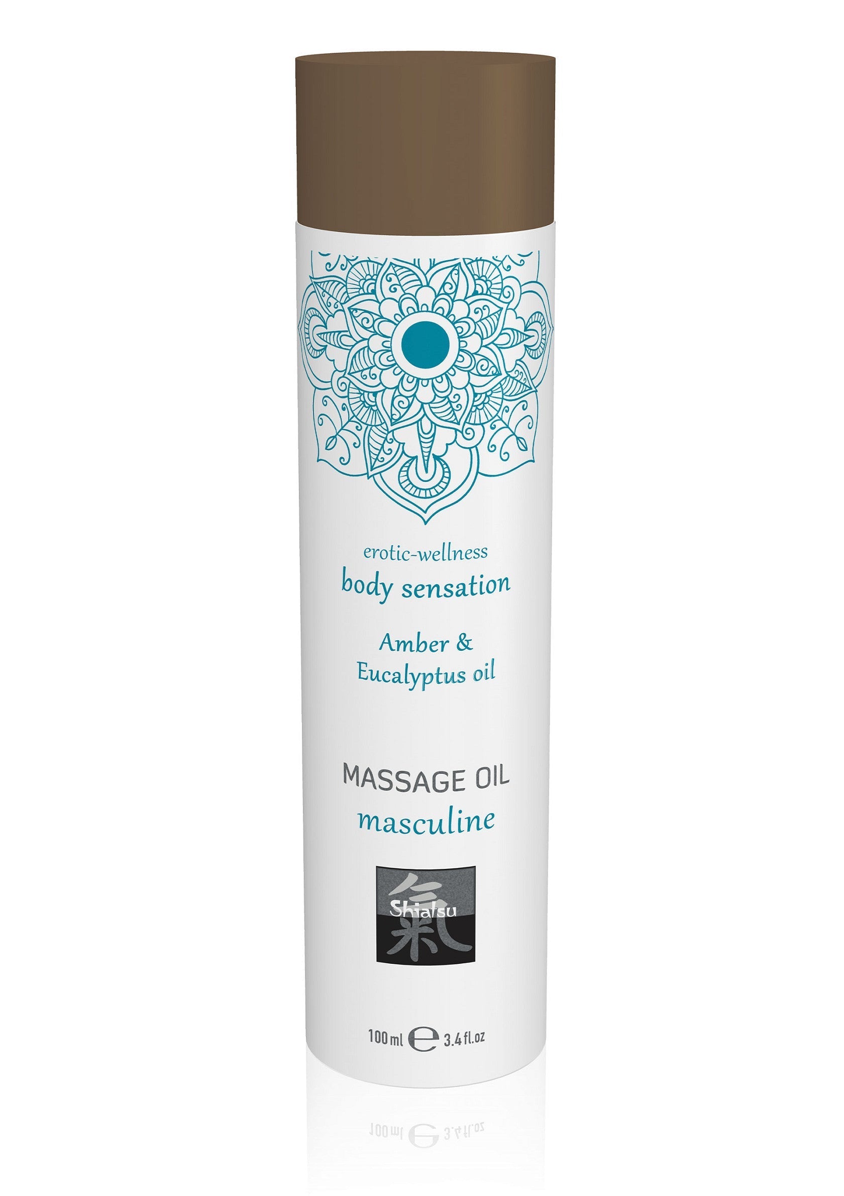 Huile de massage masculine Shisui, sensation corporelle érotique-bien-être, ambre et eucalyptus. 100ml; Shisui massage olie mannelijk, erotische wellness body sensation, amber & eucalyptus. 100ml; Shisui massage oil masculine, erotic-wellness body sensation, amber & eucalyptus oil. 100ml
