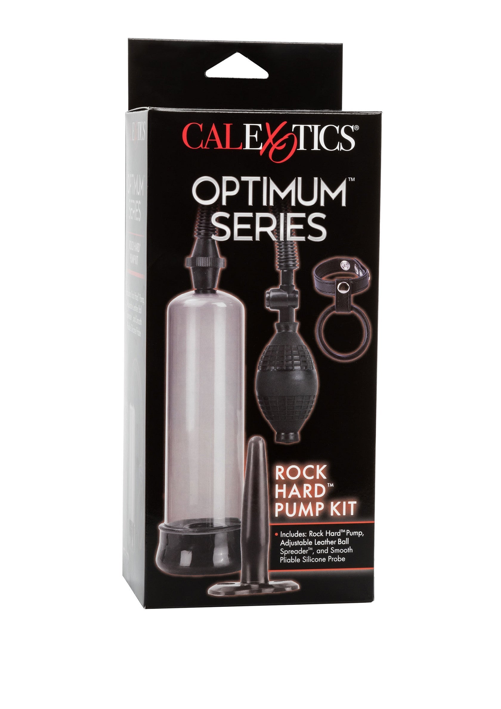 Calexotics Optimum Series Rock Hard Pump Kit pour le plaisir masculin.; Calexotics Optimum Series Rock Hard Pump Kit voor mannelijk genot.; Calexotics Optimum Series Rock Hard Pump Kit for male pleasure.