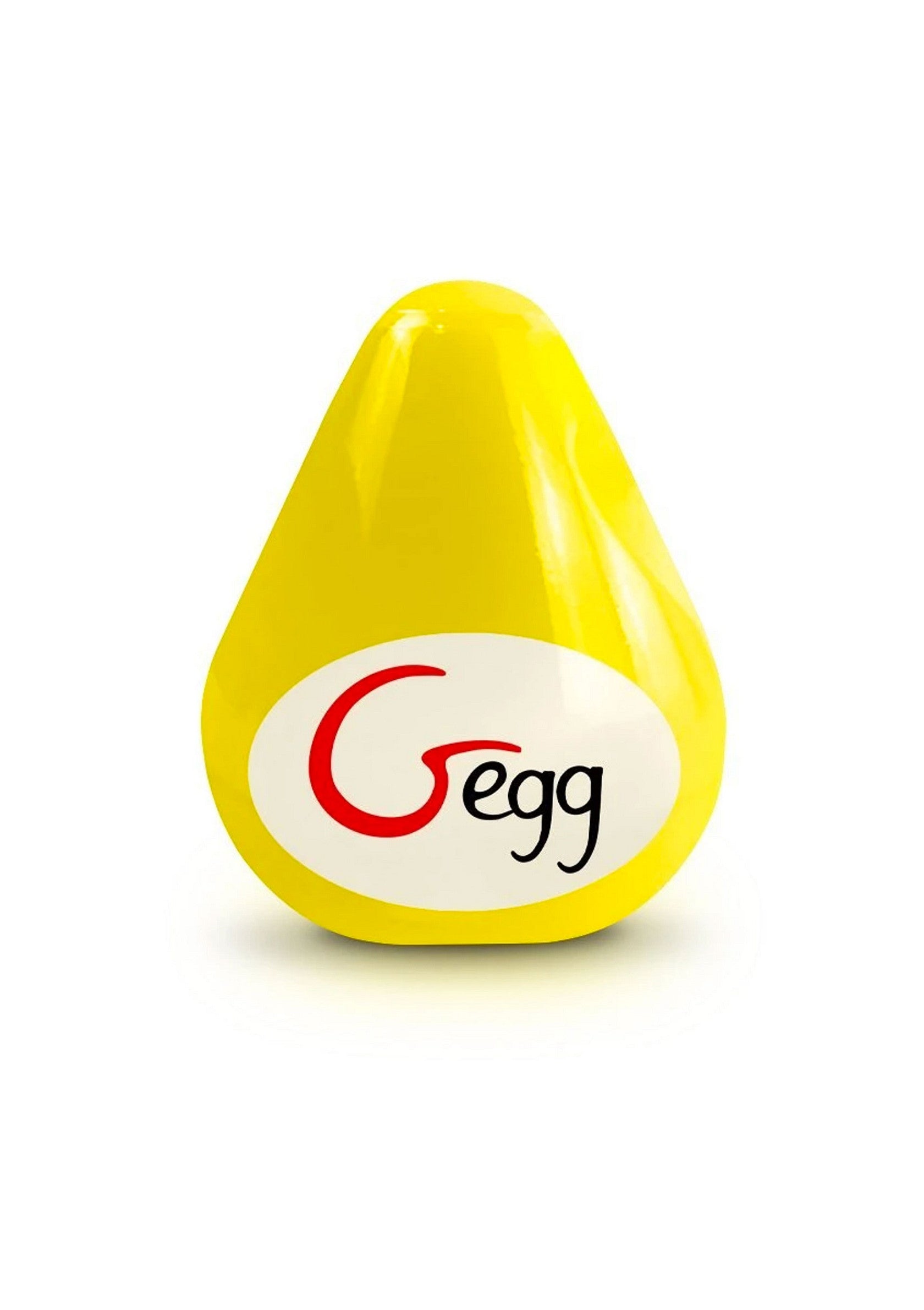 Un gadget jaune avec le mot "Gegg" écrit dessus. Un accessoire amusant pour toutes les occasions.; Een gele gadget met het woord "Gegg" erop. Een leuk accessoire voor alle gelegenheden.; A yellow Gegg gadget with the word "Gegg" written on it. A fun accessory for all occasions.
