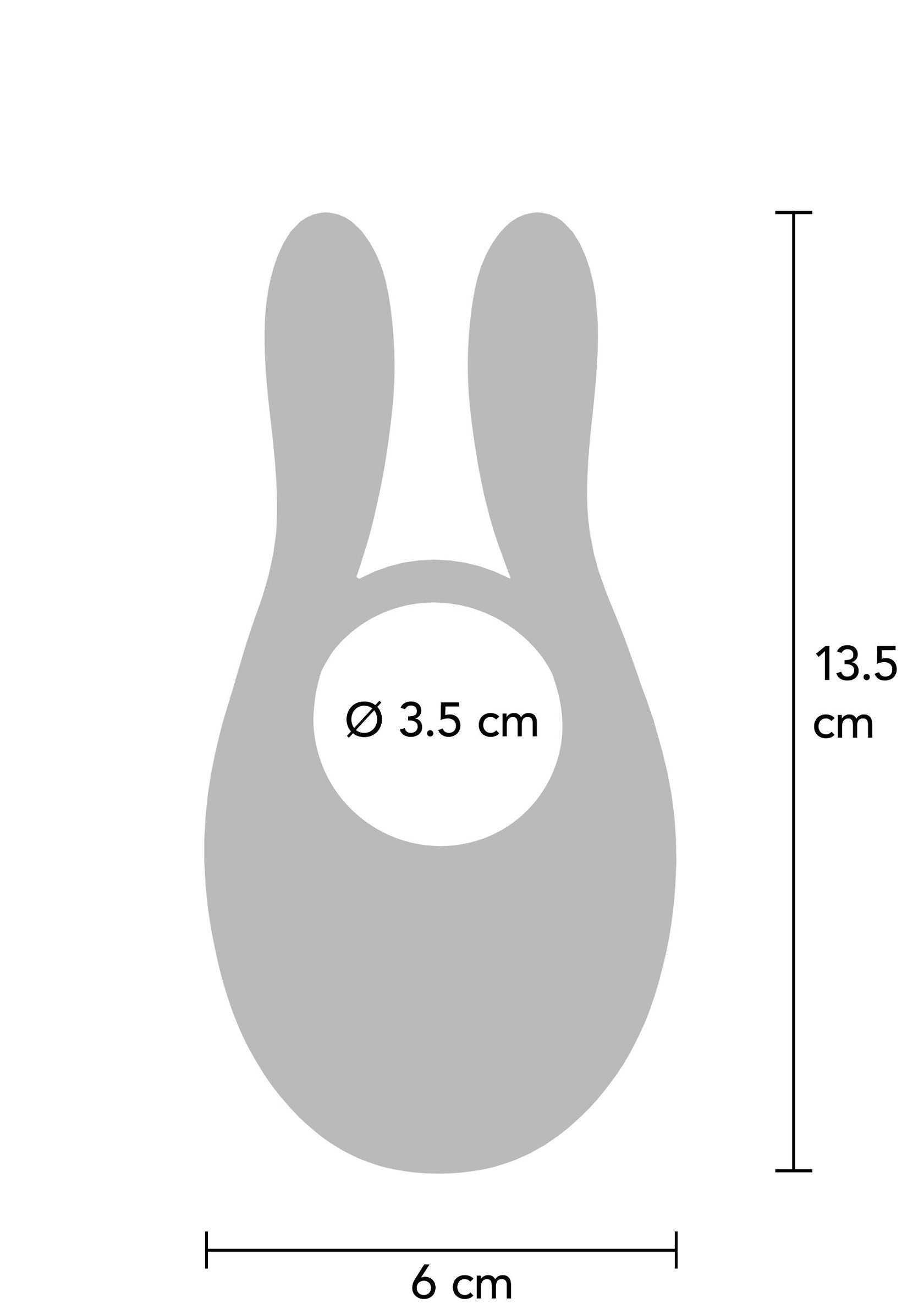 Gabarit de lapin, 13.5 cm de haut, 6 cm de large, trou central de 3.5 cm. Idéal pour la couture et le bricolage sur le thème de Pâques!; Konijn sjabloon, 13.5 cm hoog, 6 cm breed, centraal gat van 3.5 cm. Ideaal voor naaien en knutselen met Pasen thema!; Bunny template, 13.5 cm tall, 6 cm wide, 3.5 cm center hole. Ideal for sewing and crafting with Easter theme!
