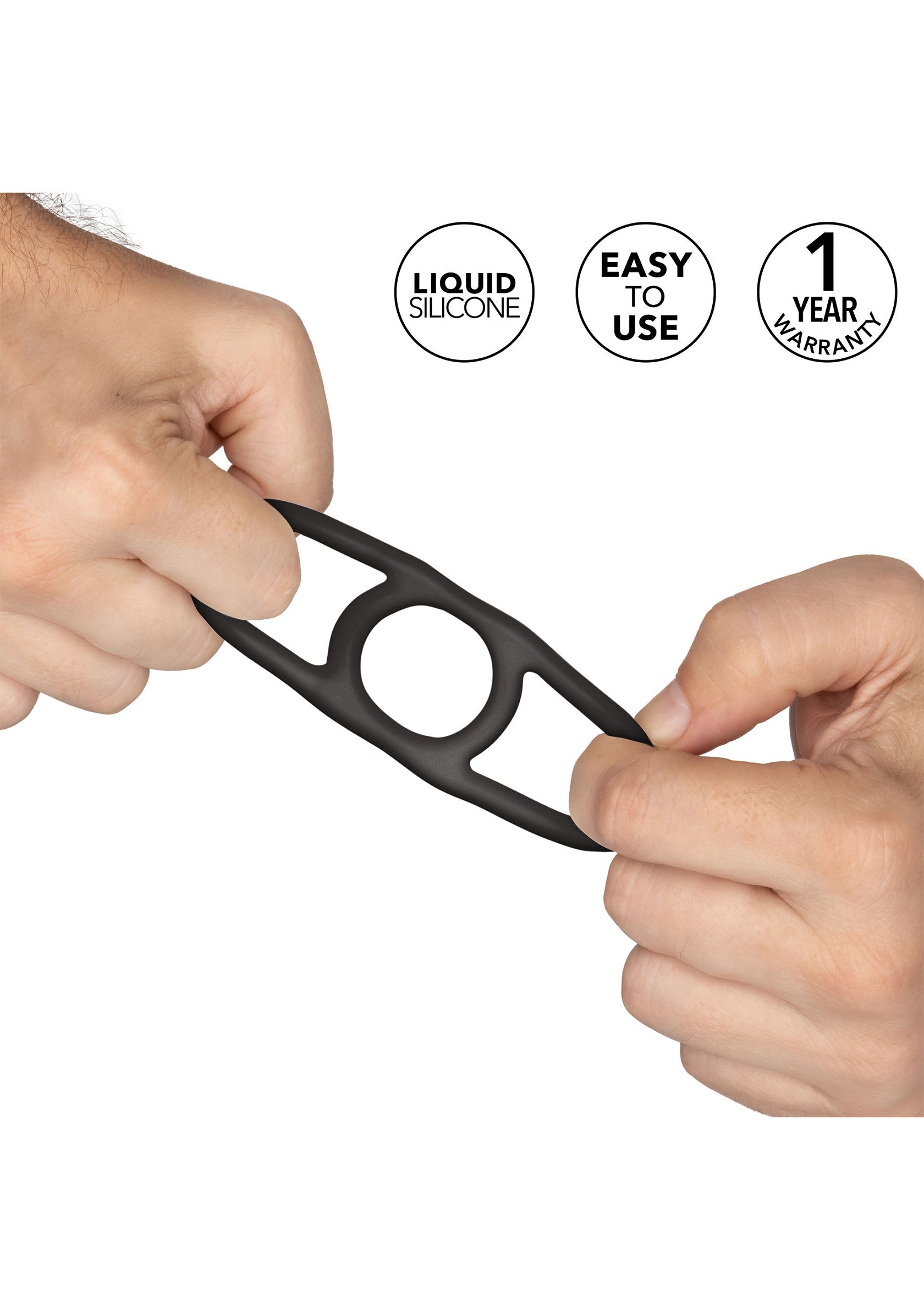 Anneau pénien en silicone liquide, facile à utiliser et garanti 1 an. Pour des érections plus fortes et plus durables.; Penisring van vloeibare siliconen, makkelijk te gebruiken en 1 jaar garantie. Voor sterkere en langere erecties.; Liquid silicone cock ring, easy to use, with 1 year warranty. For stronger, longer-lasting erections.
