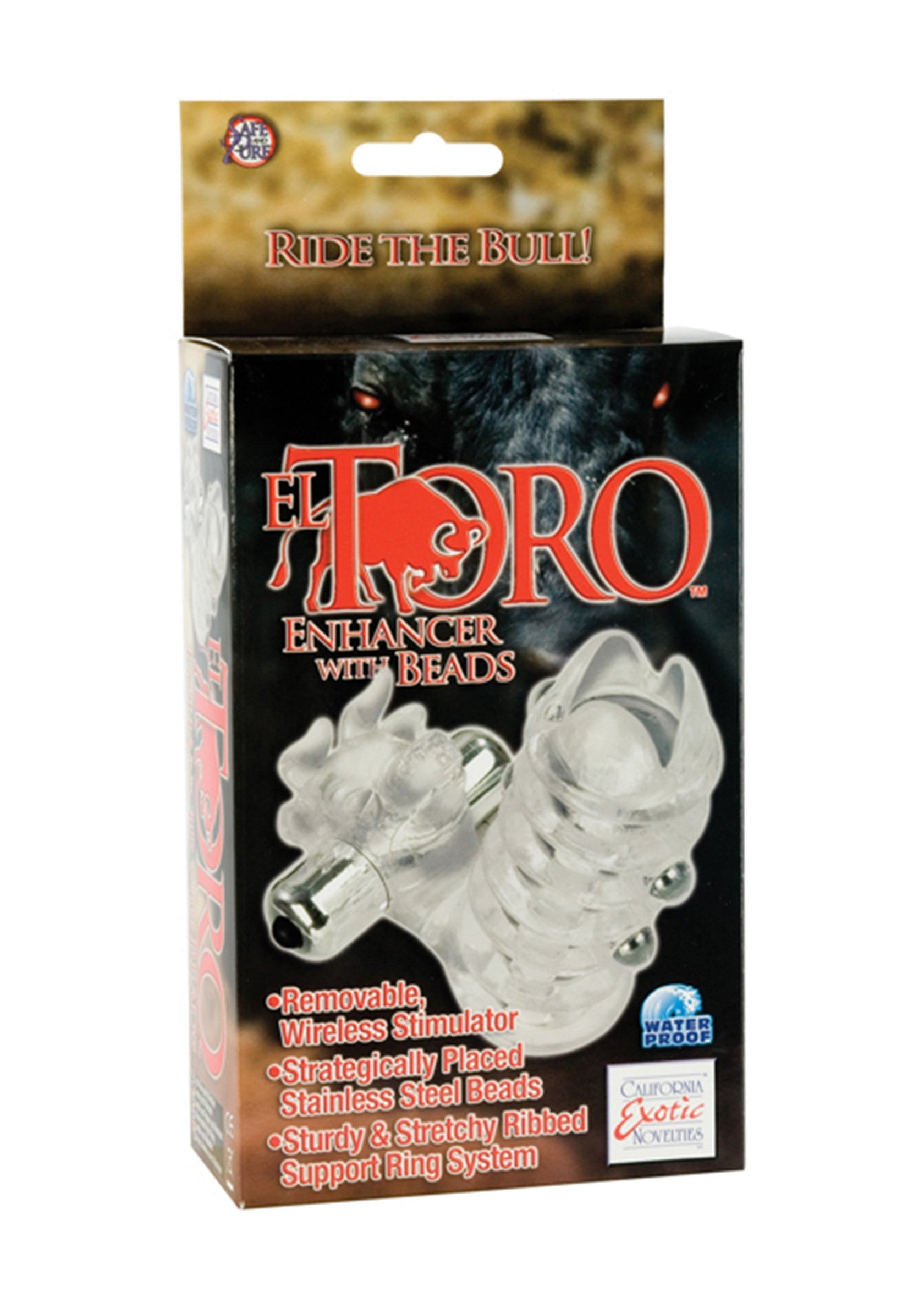 El Toro Enhancer avec billes, pour une expérience intense et amusante.; El Toro Enhancer met kralen, voor een intense en leuke ervaring.; El Toro Enhancer with beads, for an intense and fun experience.