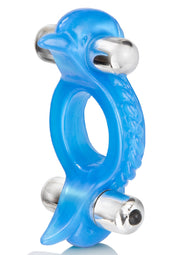 Anneau vibrant bleu en forme d'oiseau pour couples, sensations intenses garanties !; Blauwe vibrerende ring in vogelvorm voor koppels, intense sensaties gegarandeerd!; Blue bird-shaped vibrating ring for couples, intense sensations guaranteed!