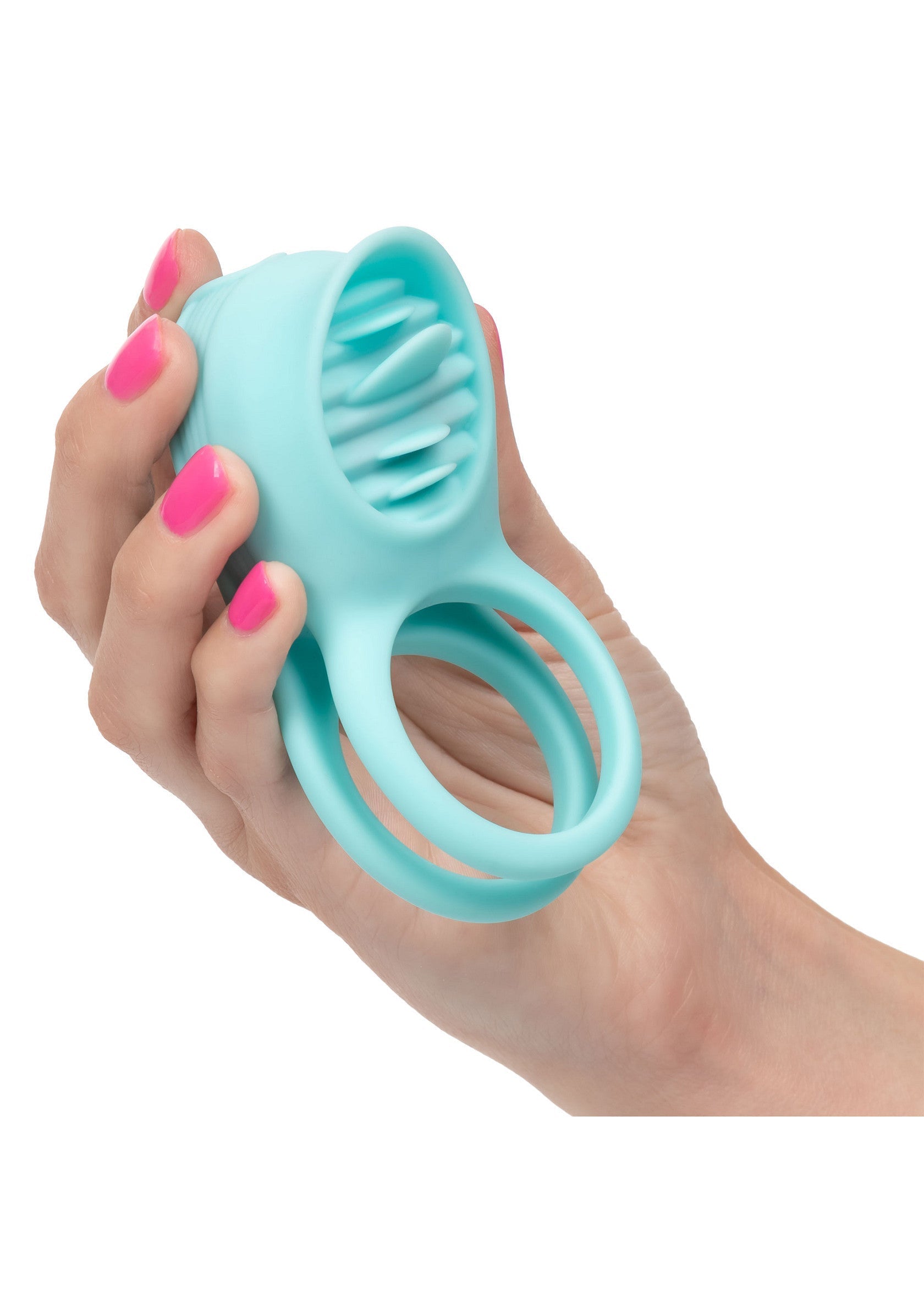Anneau vibrant aqua pour le plaisir érotique. Découvrez de nouvelles sensations avec cet accessoire intime.; Aqua vibrerende ring voor erotisch genot. Ontdek nieuwe sensaties met dit intieme accessoire.; Aqua vibrating cock ring for erotic pleasure. Discover new sensations with this intimate accessory.