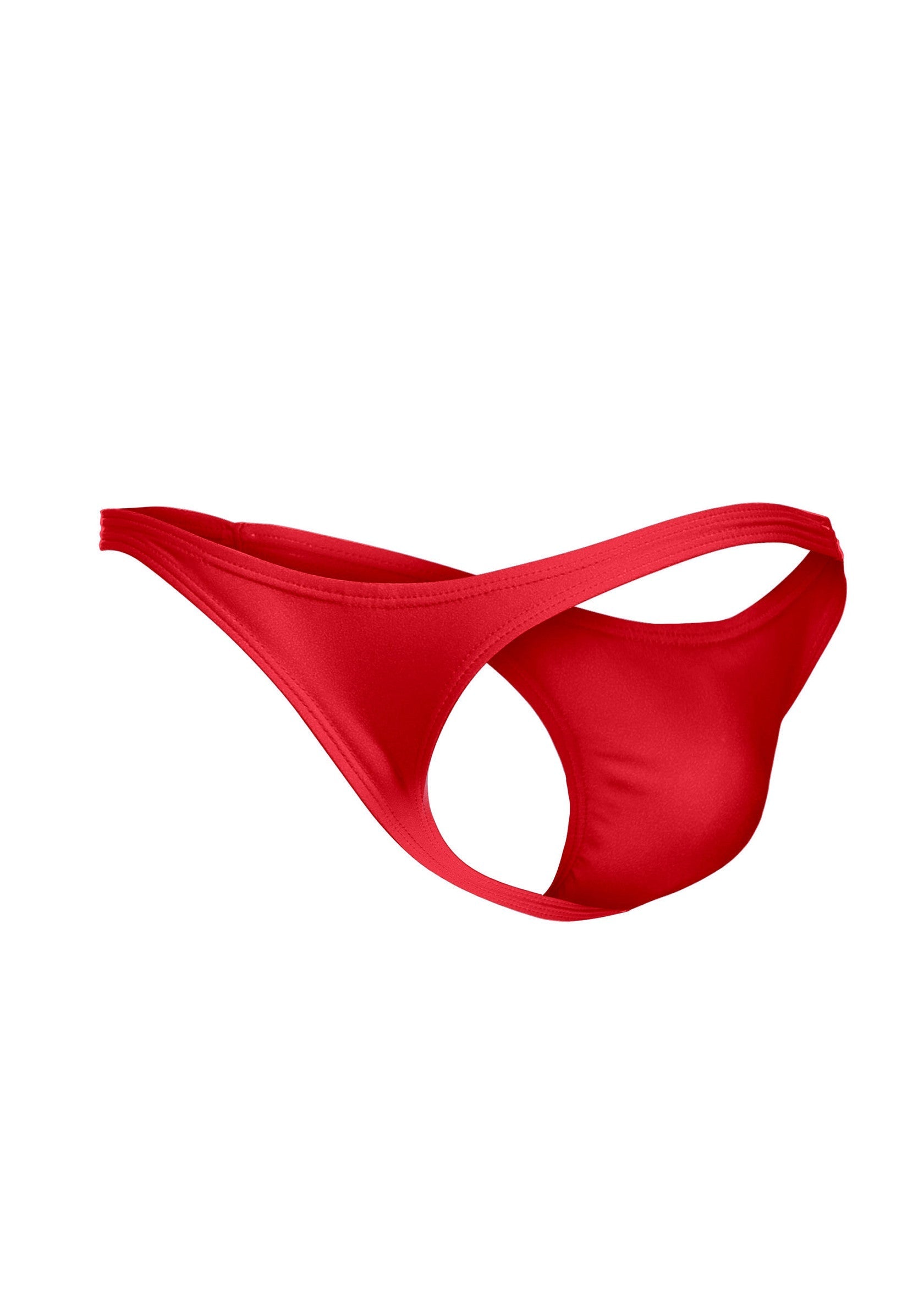 String rouge échancré pour homme, confort et style assurés.; Rode herenstring, comfortabel en stijlvol.; Red men's thong, comfortable and stylish.