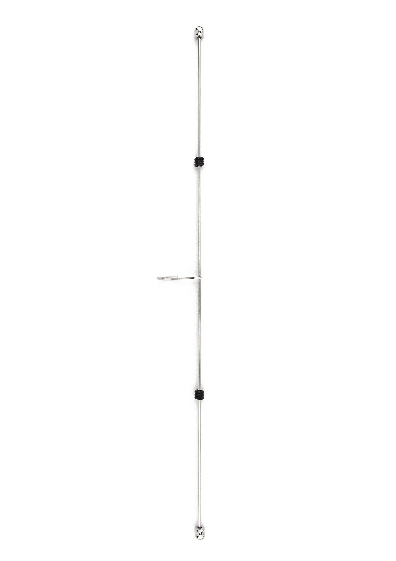Barre de douche extensible avec support pour rideau. Idéal pour la salle de bain.; Uitschuifbare douchestang met gordijnsteun. Ideaal voor de badkamer.; Extendable shower rod with curtain support. Ideal for bathroom.
