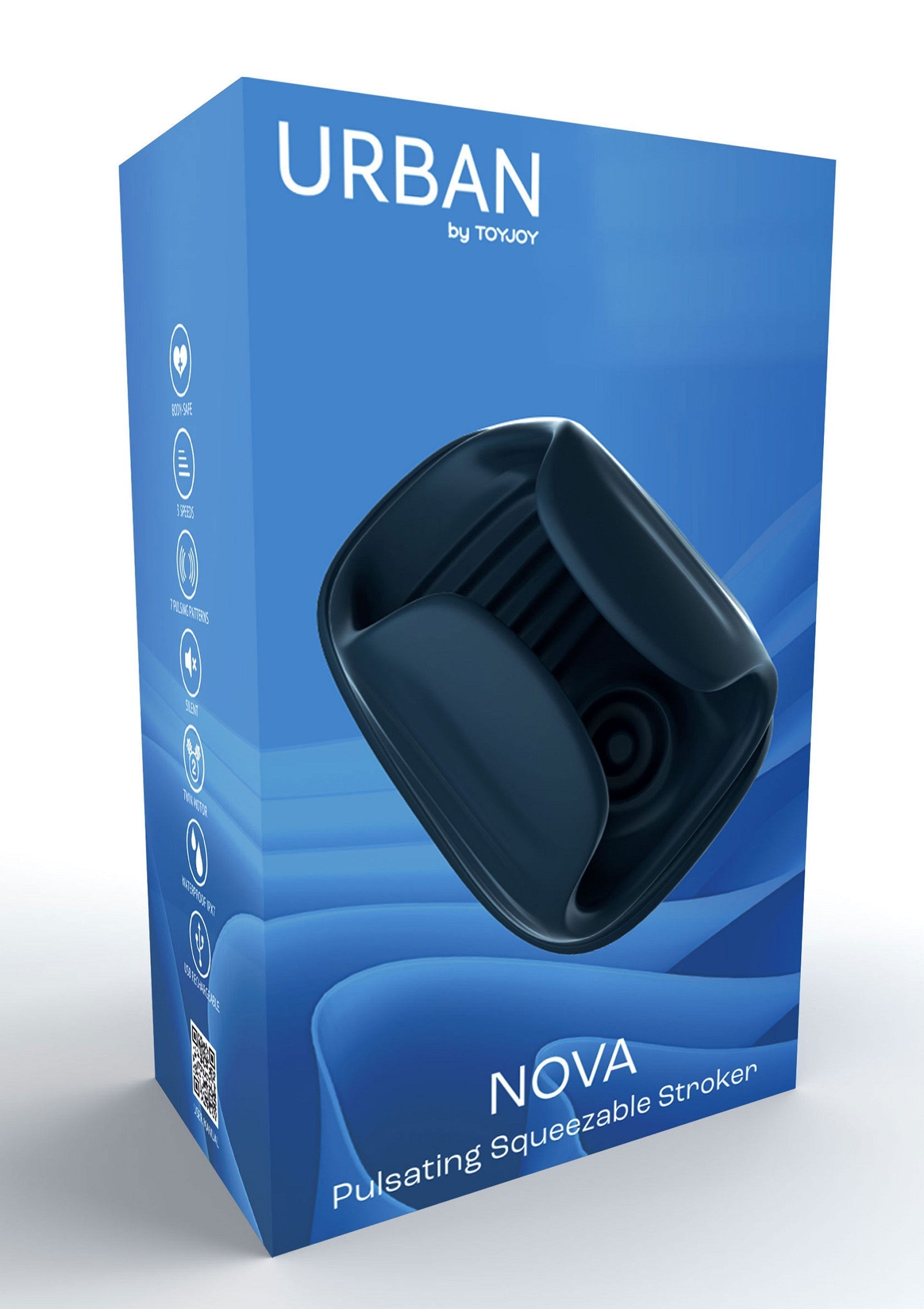 Urban Nova by ToyJoy, un stroker squeezable pulsant pour le plaisir masculin. Découvrez une nouvelle dimension de sensations!; Urban Nova by ToyJoy, een pulseerbare, knijpbare stroker voor mannelijk genot. Ontdek een nieuwe dimensie van sensaties!; Urban Nova by ToyJoy, a pulsating, squeezable stroker for male pleasure. Discover a new dimension of sensations!