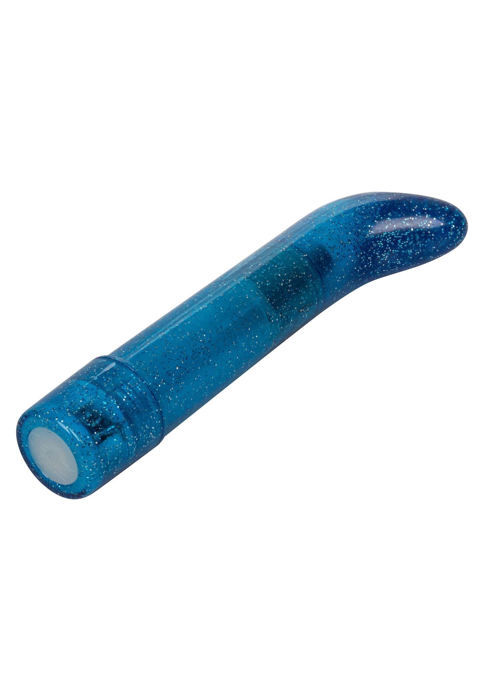 Vibromasseur baguette bleu pailleté pour le plaisir personnel.; Glitter blauwe staaf vibrator voor persoonlijk plezier.; Sparkly blue wand vibrator for personal pleasure.