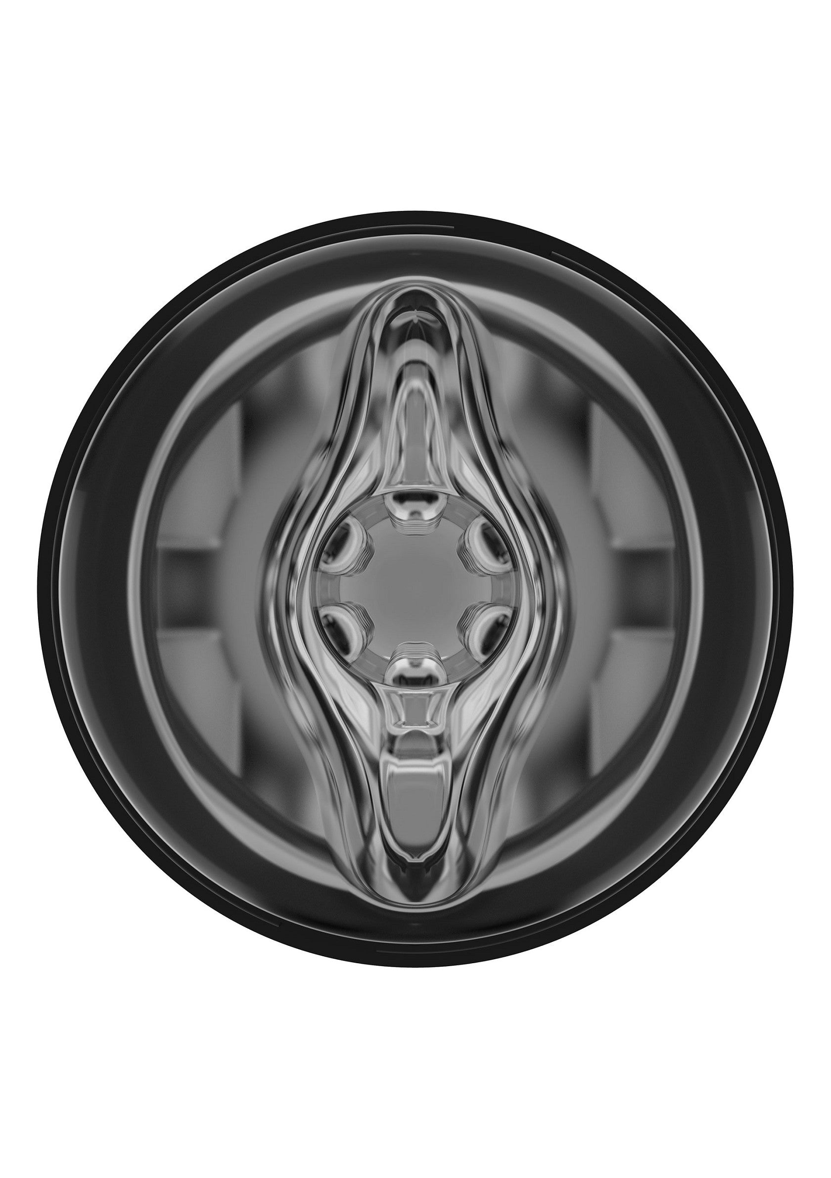 Manchon de plaisir texturé gris et noir pour une expérience unique et intense.; Grijze en zwarte getextureerde plezierhuls voor een unieke en intense ervaring.; Gray and black textured pleasure sleeve for a unique and intense experience.