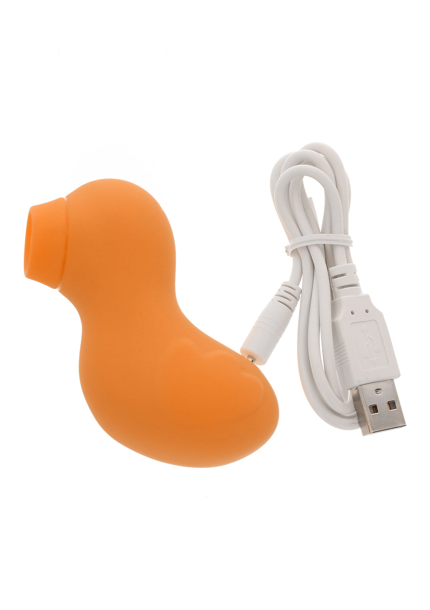 Masseur vibrant personnel orange rechargeable par USB pour le plaisir.; Oranje, USB-oplaadbare persoonlijke vibrerende stimulator voor plezier.; Orange, USB rechargeable personal vibrating massager for pleasure.