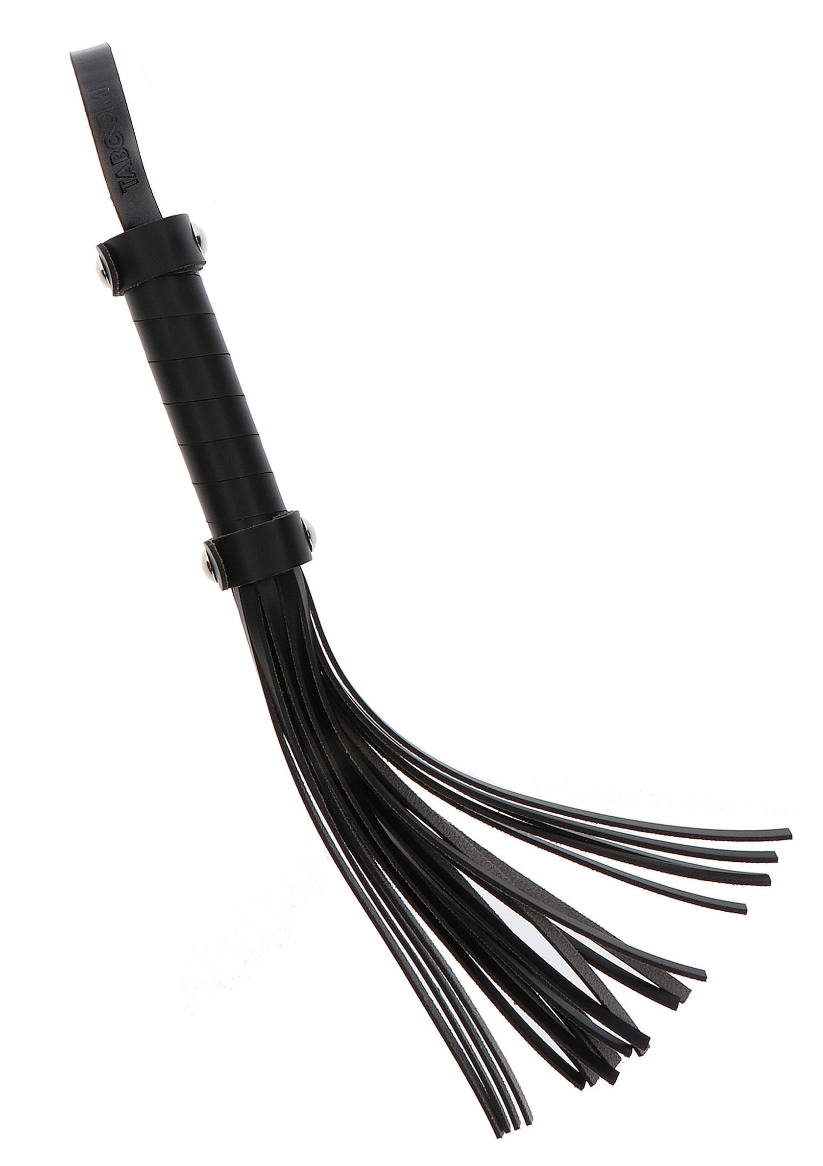 Cravache noire en cuir pour jeux coquins. Découvrez le plaisir de la domination et de la soumission. ; Zwarte leren zweep voor speelse spelletjes. Ontdek het plezier van dominantie en onderwerping. ; Black leather flogger for playful games. Discover the pleasure of domination and submission.