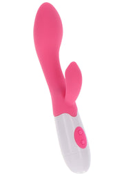 Vibromasseur rose et blanc pour adultes, conçu pour le plaisir. Explorez de nouvelles sensations !; Roze en witte vibrator voor volwassenen, ontworpen voor plezier. Ontdek nieuwe sensaties!; Pink and white adult vibrator, designed for pleasure. Explore new sensations!