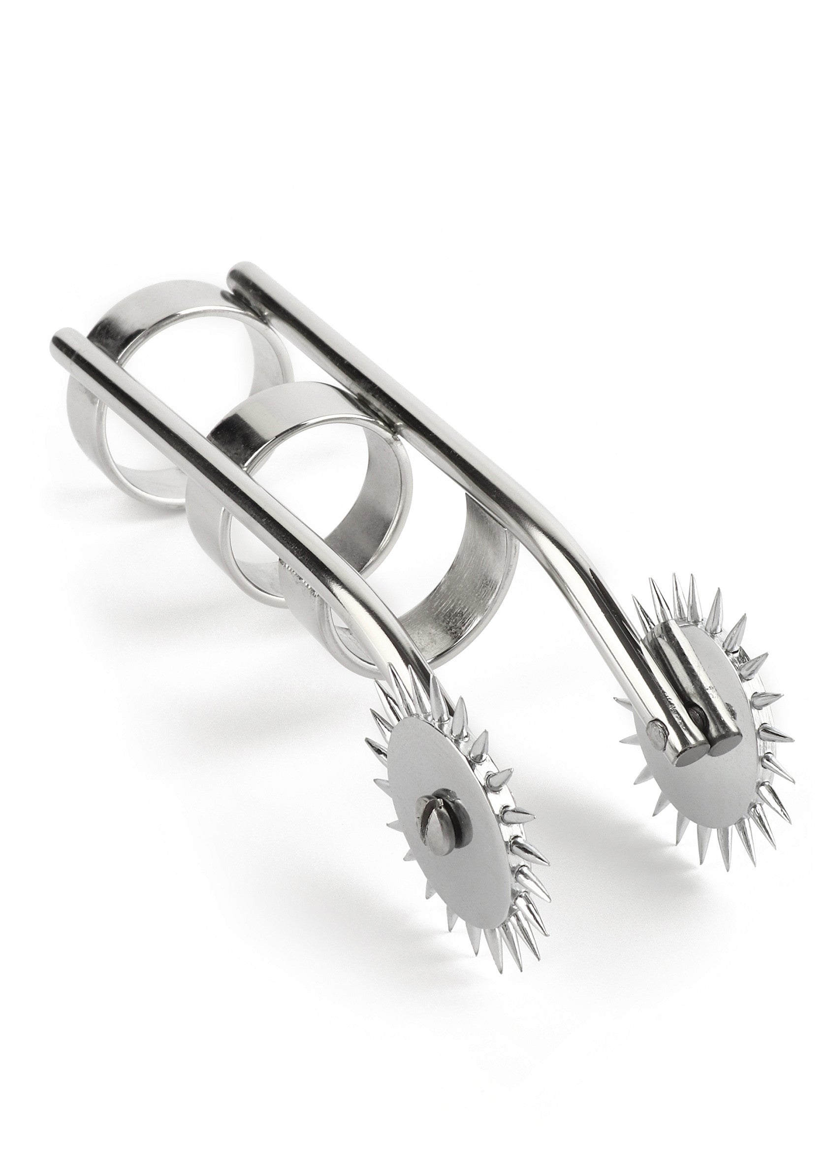 Roue de Wartenberg double en acier inoxydable. Stimulez votre corps avec cet accessoire sensoriel.; Dubbele Wartenberg-wiel van roestvrij staal. Stimuleer je lichaam met dit sensoriële accessoire.; Stainless steel double Wartenberg wheel. Stimulate your body with this sensory accessory.