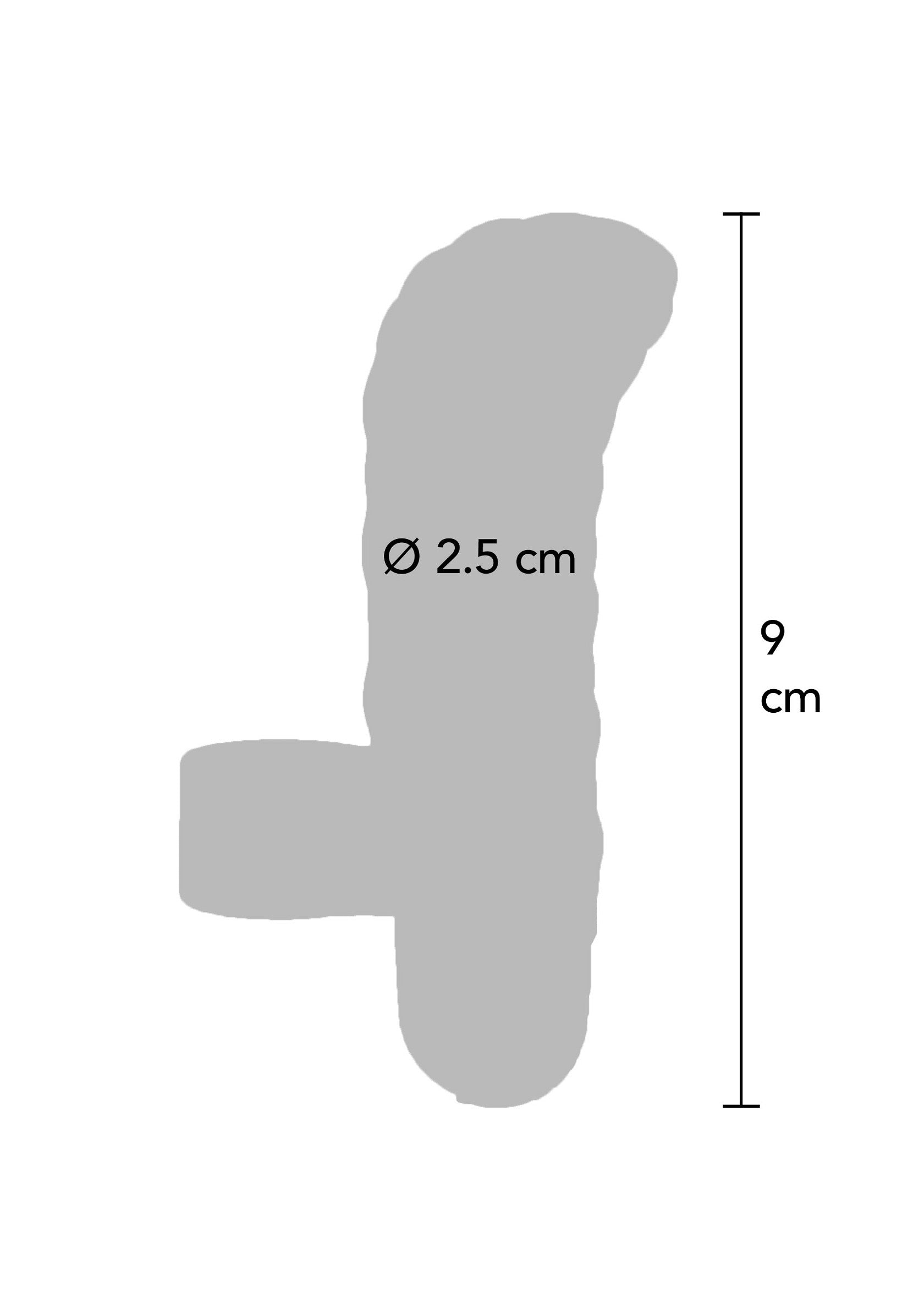 Dimensions : crochet mural de 9 cm de haut, diamètre de 2,5 cm. Parfait pour organiser votre espace avec style !; Afmetingen: Muurhaak van 9 cm hoog, diameter 2,5 cm. Perfect om je ruimte stijlvol te organiseren!; Dimensions: Wall hook 9 cm high, 2.5 cm diameter. Perfect for organizing your space with style!