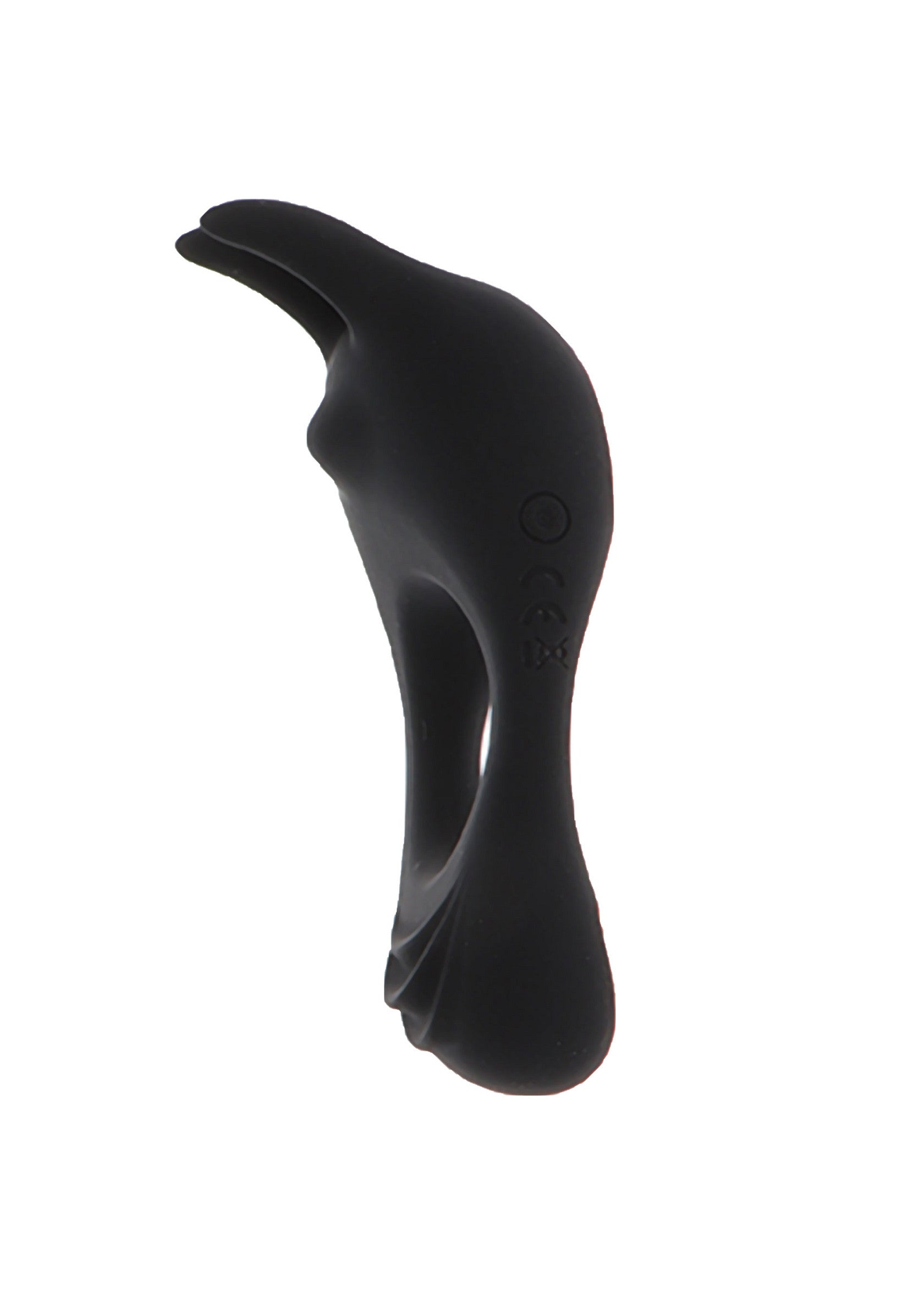 Vibrateur de couple noir élégant pour le plaisir partagé. Améliorez votre intimité avec cet accessoire innovant.; Elegante zwarte koppelvibrator voor gedeeld genot. Verbeter uw intimiteit met dit innovatieve accessoire.; Sleek black couple vibrator for shared pleasure. Enhance your intimacy with this innovative accessory.
