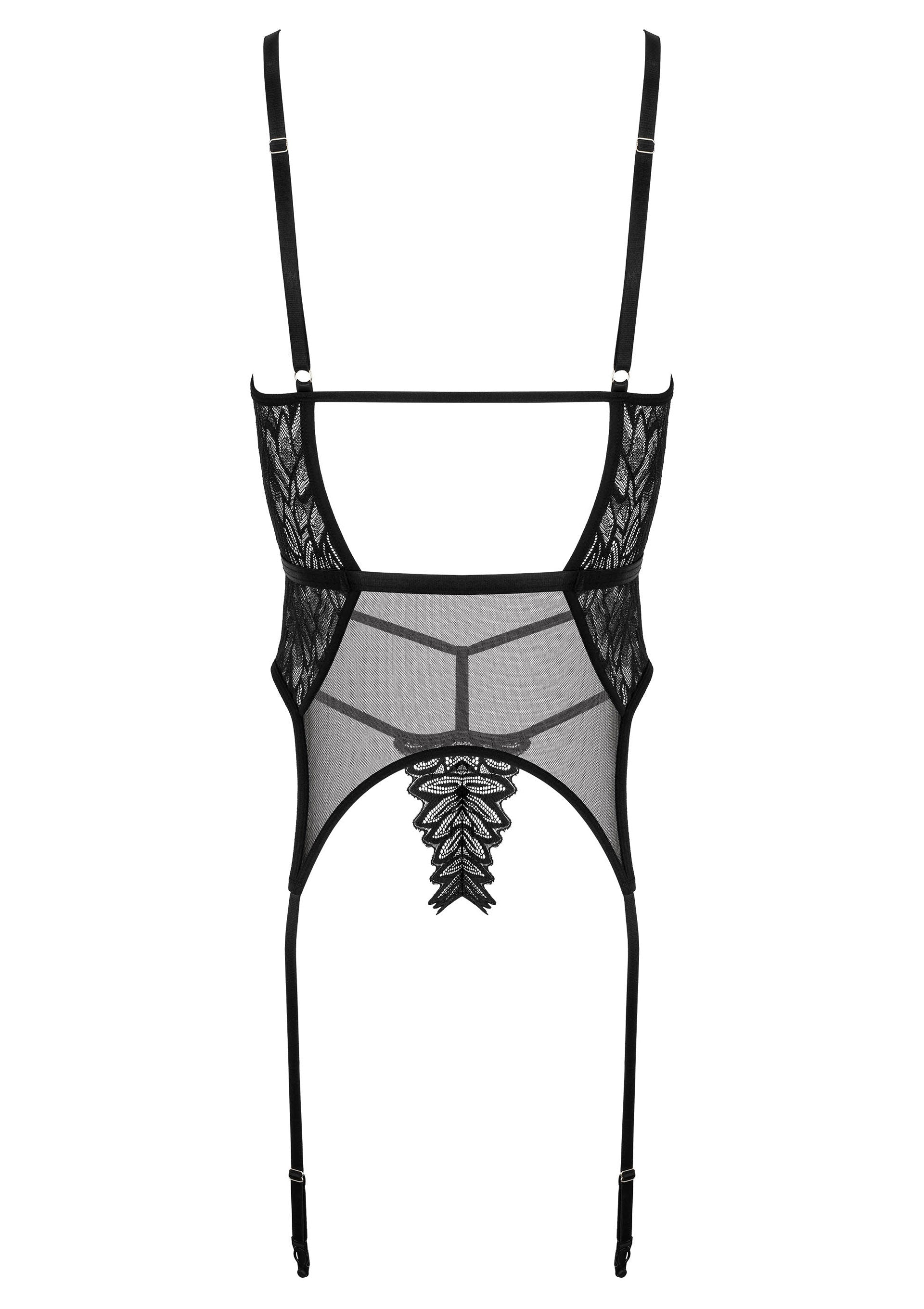 Porte-jarretelles noir élégant avec détails en dentelle. Un ajout sensuel à votre lingerie.; Elegante zwarte jarretelgordel met kanten details. Een sensuele toevoeging aan je lingerie.; Elegant black garter belt with lace details. A sensual addition to your lingerie.