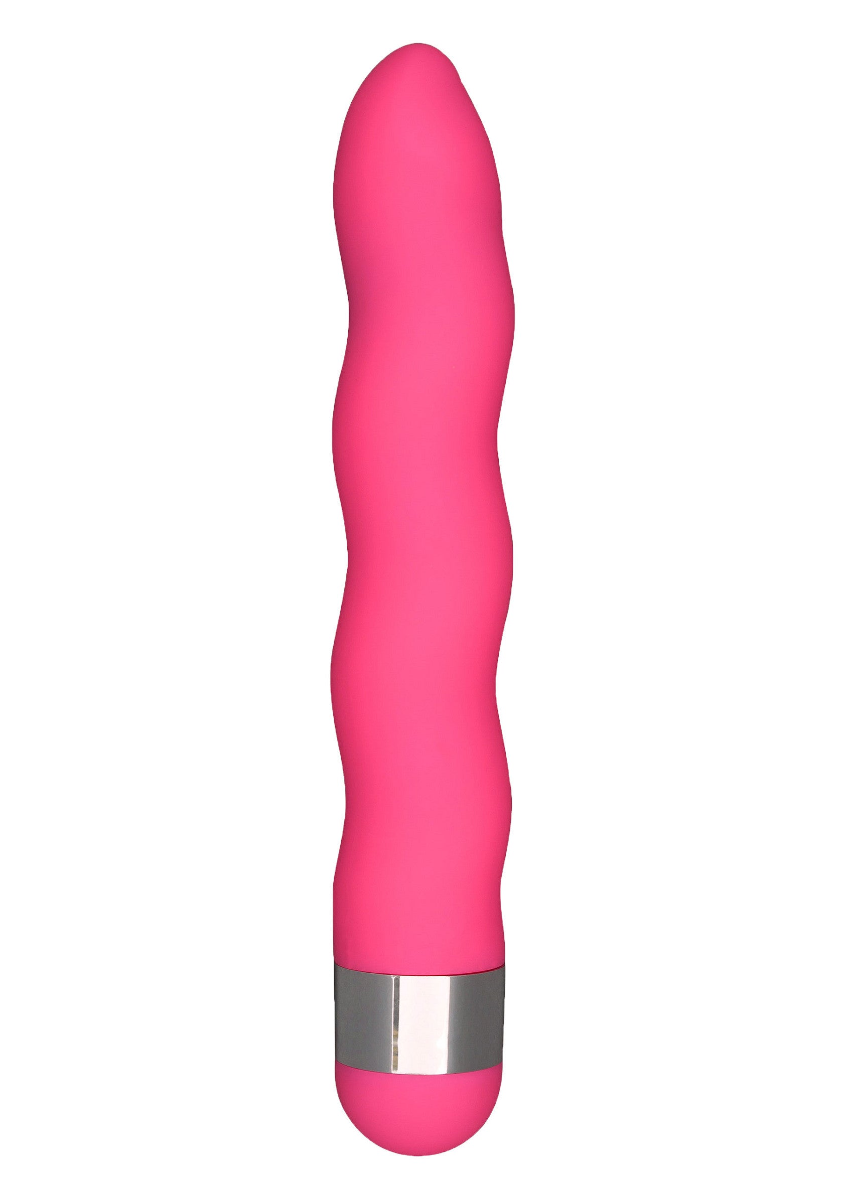Vibromasseur rose vibrant avec des courbes douces pour un plaisir intense.; Vibrerende roze vibrator met zachte curven voor intens genot.; Vibrating pink vibrator with soft curves for intense pleasure.