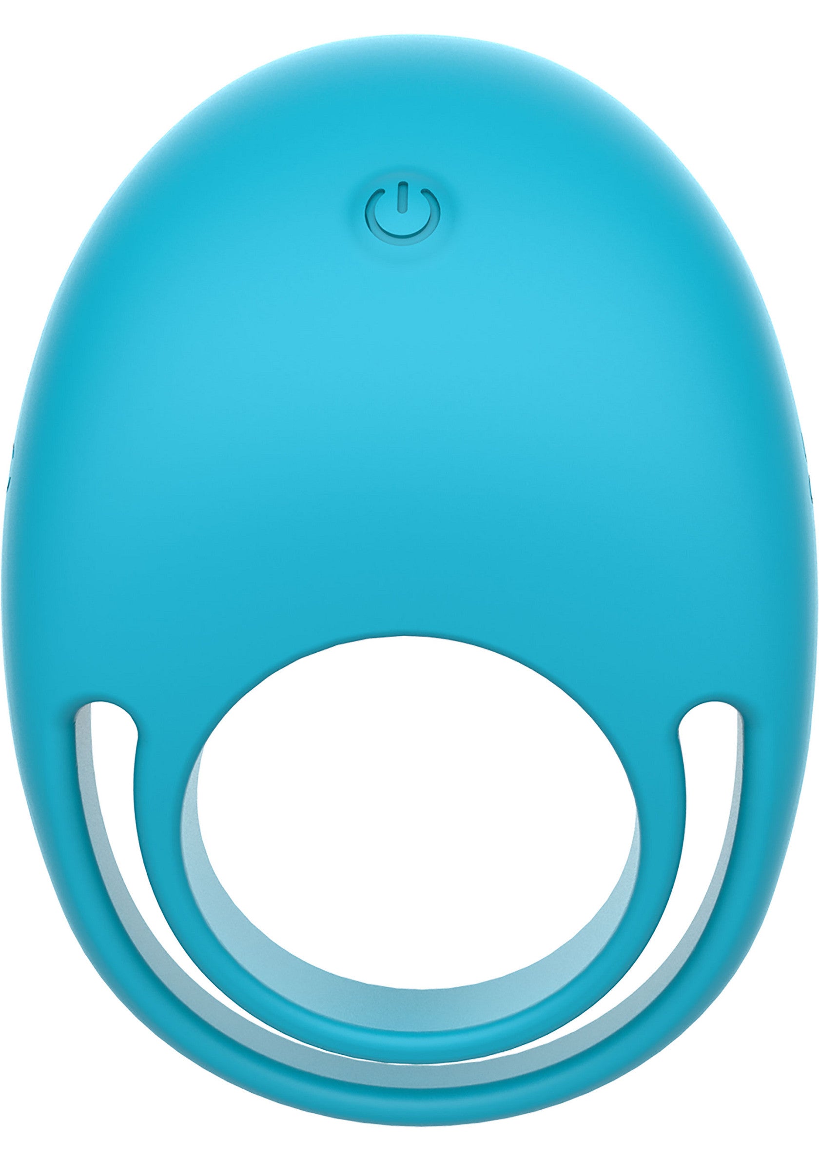 Vibromasseur turquoise en forme d'anneau pour un plaisir intense et discret.; Turquoise ringvormige vibrator voor intens en discreet plezier.; Turquoise ring vibrator for intense and discreet pleasure.