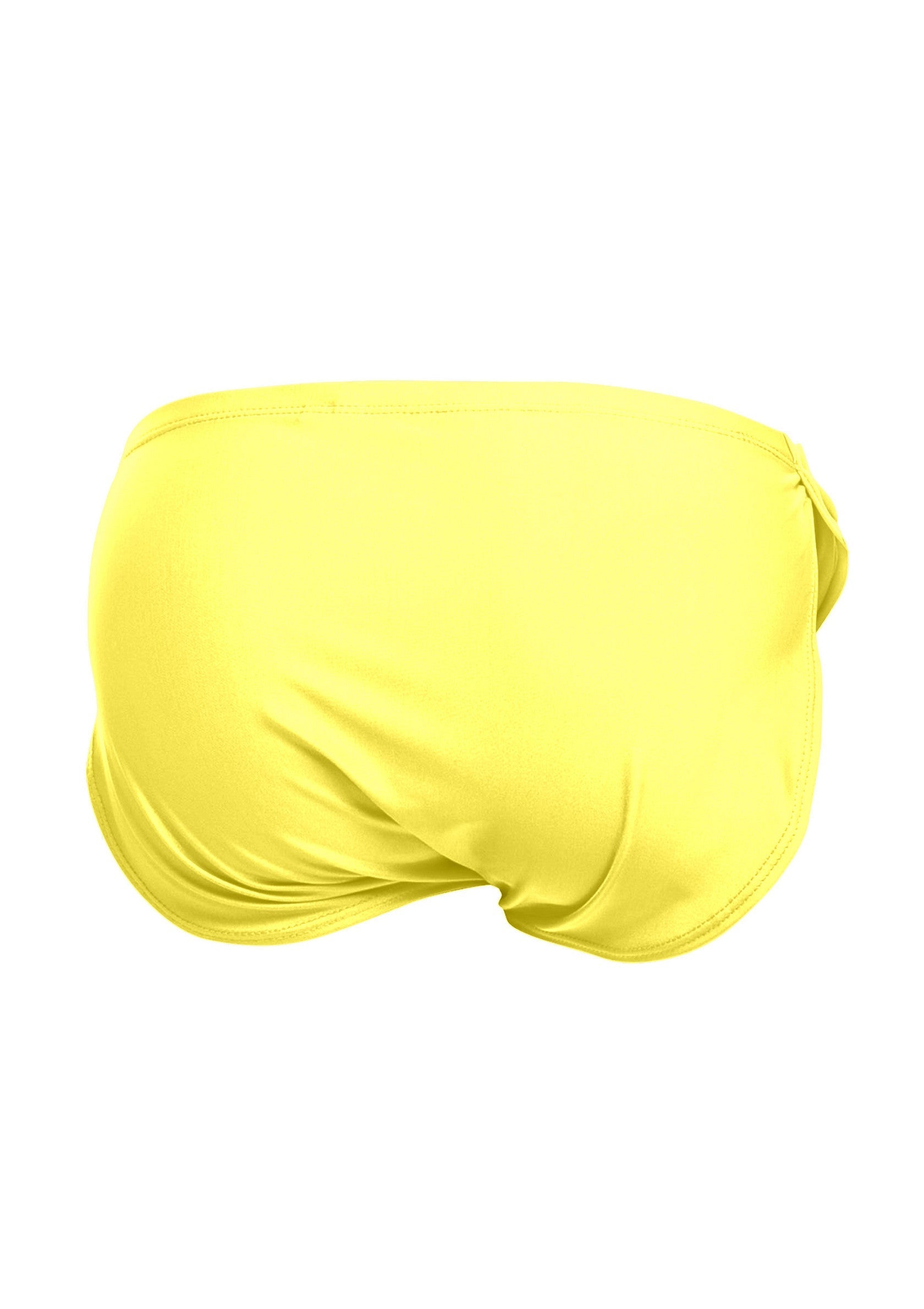 Bas de bikini jaune vif, taille haute, coupe flatteuse. Parfait pour un look estival tendance et confortable à la plage ou à la piscine.; Felgele bikinibroekje, hoge taille, flatterende pasvorm. Perfect voor een trendy en comfortabele zomerlook op het strand of bij het zwembad.; Bright yellow bikini bottom, high waisted, flattering fit. Perfect for a trendy and comfortable summer look at the beach or pool.