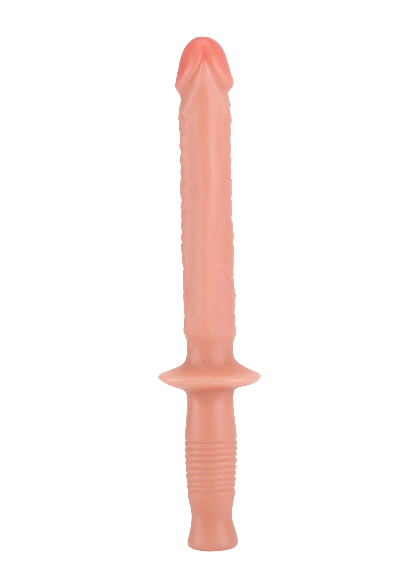 Gode réaliste à double densité avec manche pour une meilleure prise en main.; Realistische dildo met dubbele dichtheid en handvat voor betere grip.; Dual density realistic dildo with handle for better grip.