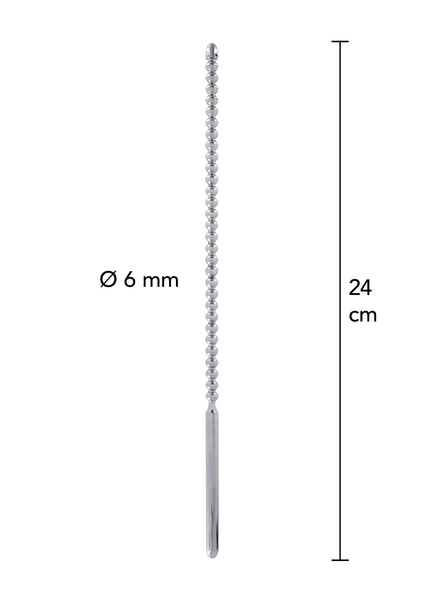 Tige filetée en métal, 24 cm de long et 6 mm de diamètre.; Metalen draadstang, 24 cm lang en 6 mm diameter.; Metal threaded rod, 24 cm long and 6 mm diameter.