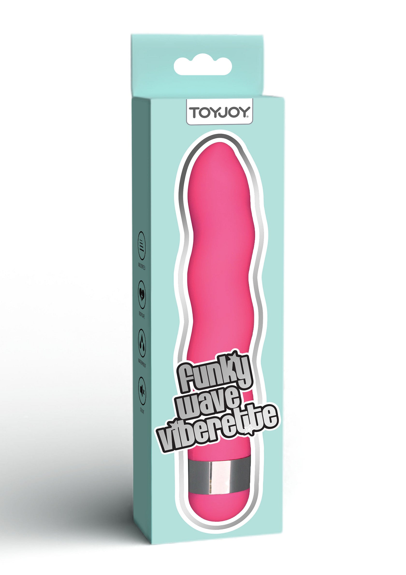 Vibromasseur ToyJoy Funky Wave Viberette rose. Plaisir et sensations garantis !; ToyJoy Funky Wave Viberette roze vibrator. Plezier en sensaties gegarandeerd!; ToyJoy Funky Wave Viberette pink vibrator. Pleasure and sensations guaranteed!