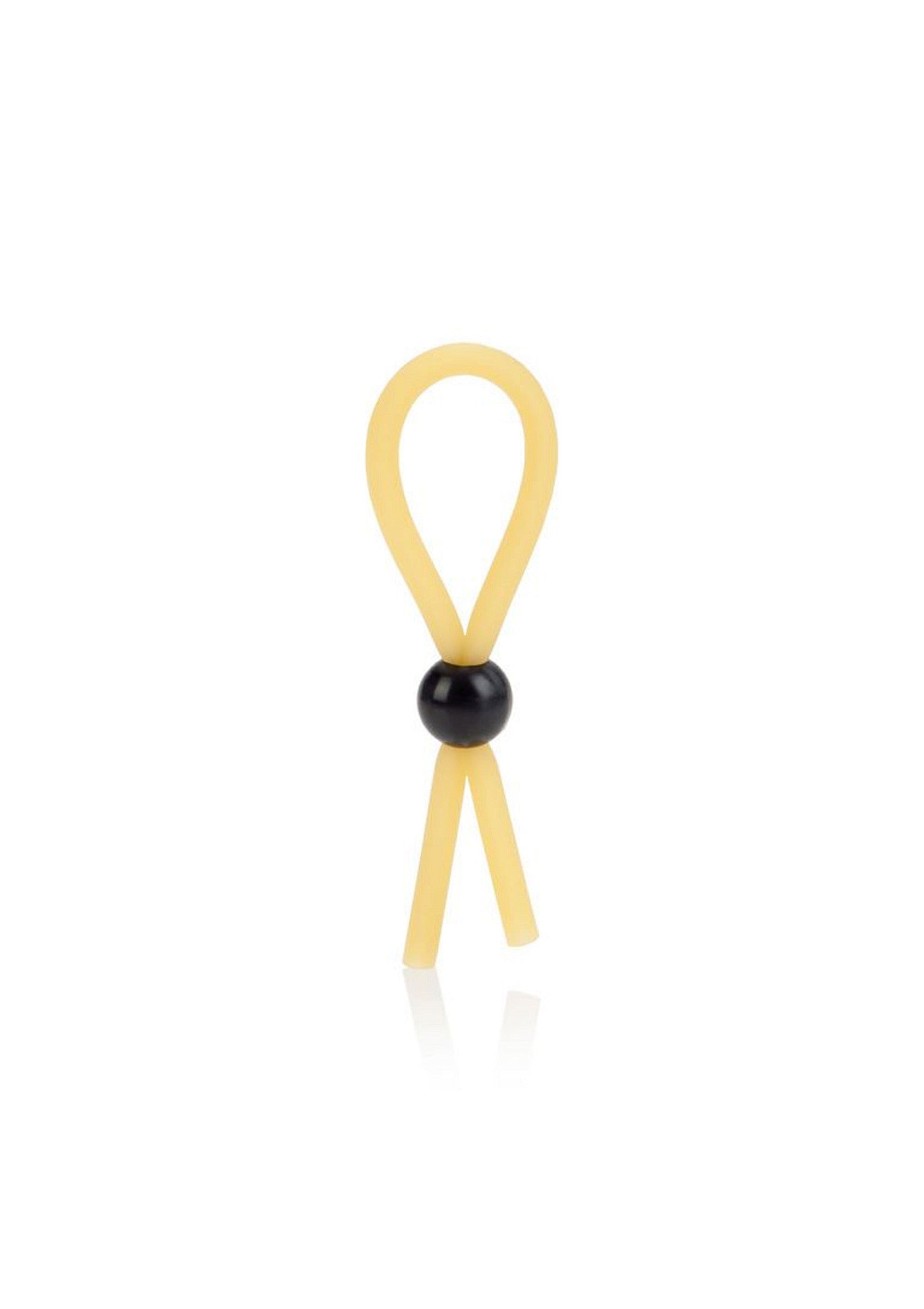 Anneau pénien en silicone beige avec bille noire pour un plaisir intense. Découvrez le confort et le contrôle avec cet accessoire érotique.; Beige siliconen penisring met zwarte kraal voor intens genot. Ontdek comfort en controle met dit erotische accessoire.; Beige silicone cock ring with black bead for intense pleasure. Discover comfort and control with this erotic accessory.