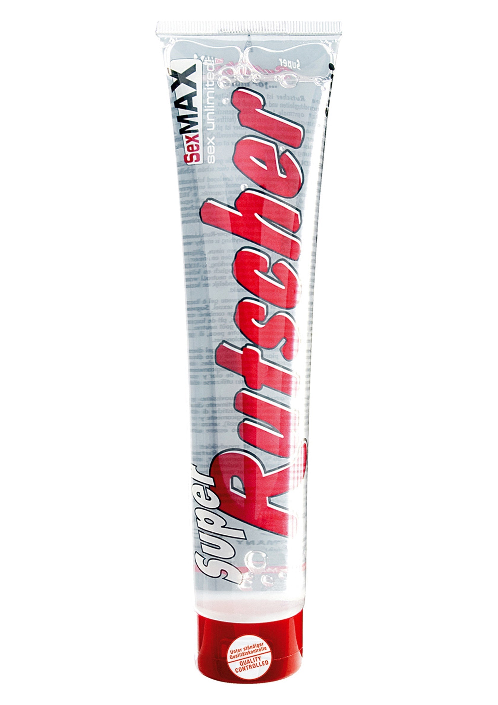 Gel stimulant SexMAX Super Rutscher pour des sensations intenses et un plaisir prolongé. ; SexMAX Super Rutscher stimulerende gel voor intense sensaties en langdurig plezier.; SexMAX Super Rutscher stimulating gel for intense sensations and long-lasting pleasure.