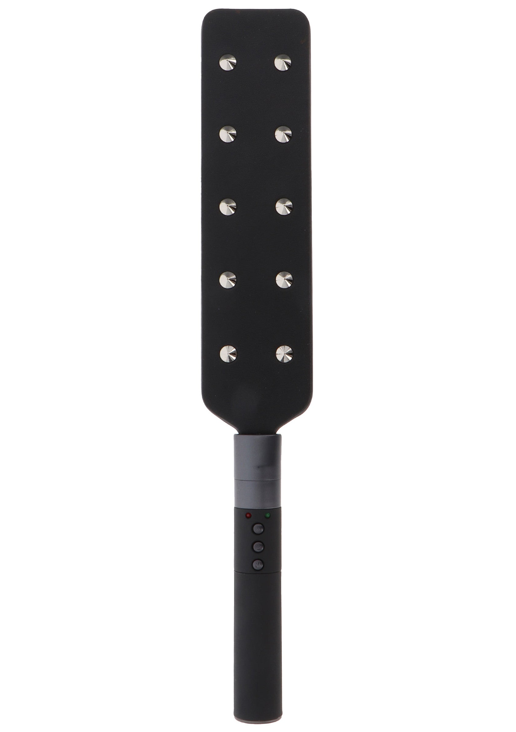 Palette de fessée noire avec picots, pour une expérience sensuelle intense et contrôlée. Explorez le plaisir !; Zwarte paddle met noppen voor een intense en gecontroleerde sensuele ervaring. Ontdek het genot!; Black paddle with studs for an intense and controlled sensual experience. Explore the pleasure!