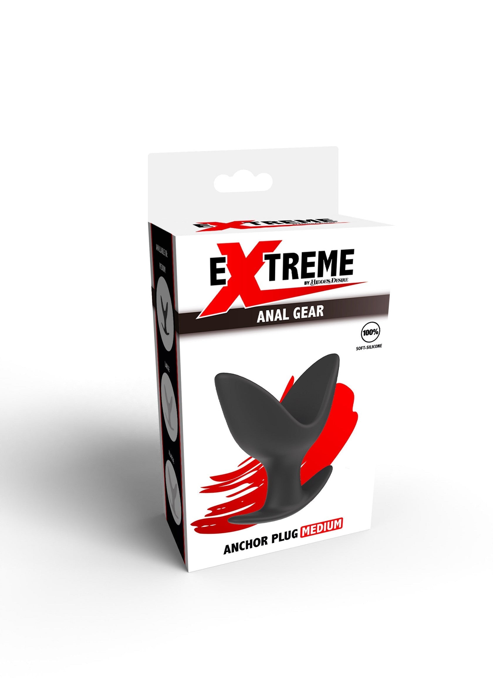 Plug anal 'Extreme Anal Gear' de taille moyenne. Jouet sexuel pour le plaisir anal.; Extreme Anal Gear medium anale plug. Sexspeeltje voor anale stimulatie.; Extreme Anal Gear medium anchor plug. Sex toy for anal stimulation and pleasure.