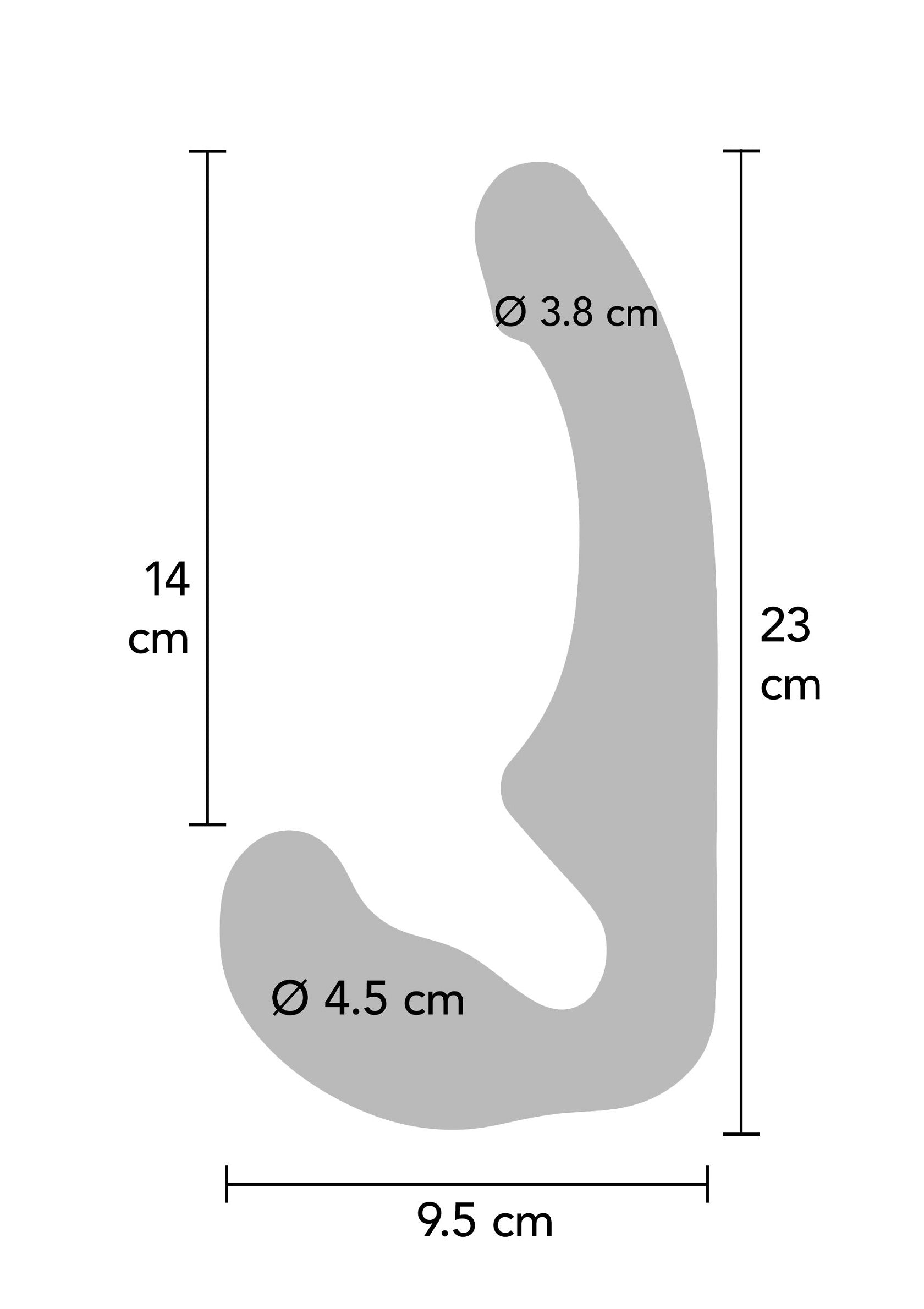 Schéma technique d'un article en forme de J avec des dimensions indiquées en centimètres.; Technische tekening van een J-vormig product met afmetingen in centimeters.; Technical drawing of a J-shaped item with dimensions indicated in centimeters.