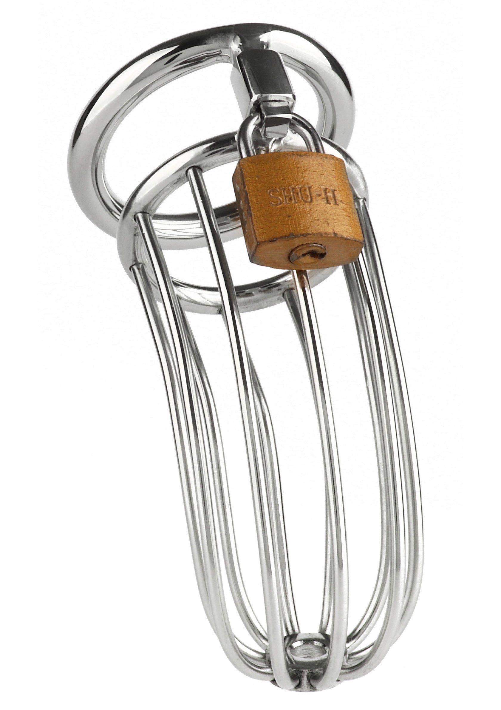 Ceinture de chasteté métallique avec cadenas pour un contrôle ultime.; Metalen kuisheidsgordel met slot voor ultieme controle.; Metal chastity device with lock for ultimate control.