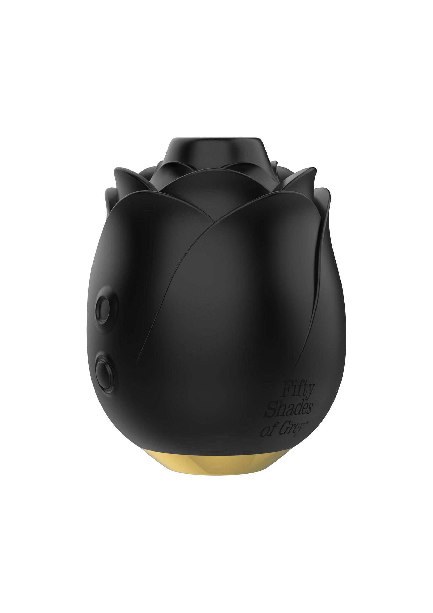 Rose masturbateur homme Fifty Shades of Grey, noir et or, pour une expérience sensorielle intense et luxueuse.; Fifty Shades of Grey roos masturbator voor mannen, zwart en goud, voor een intense en luxueuze sensuele ervaring.; Fifty Shades of Grey rose masturbator for men, black and gold, for an intense and luxurious sensory experience.
