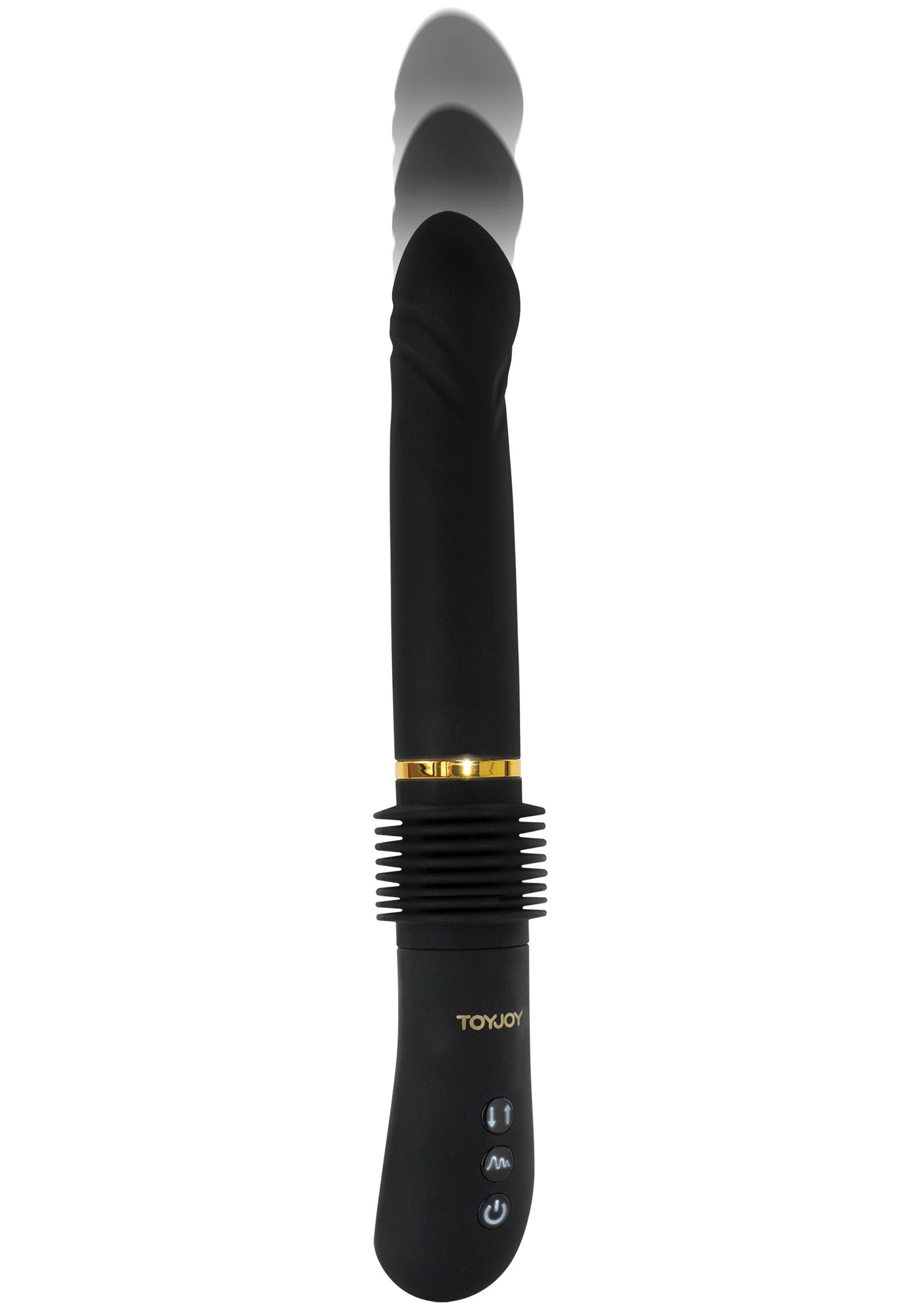 Vibrateur noir ToyJoy pour plaisir intime. Élégant, puissant et conçu pour le plaisir féminin.; Zwarte ToyJoy vibrator voor intiem genot. Stijlvol, krachtig en ontworpen voor vrouwelijk plezier.; Black ToyJoy vibrator for intimate pleasure. Stylish, powerful, and designed for female pleasure.