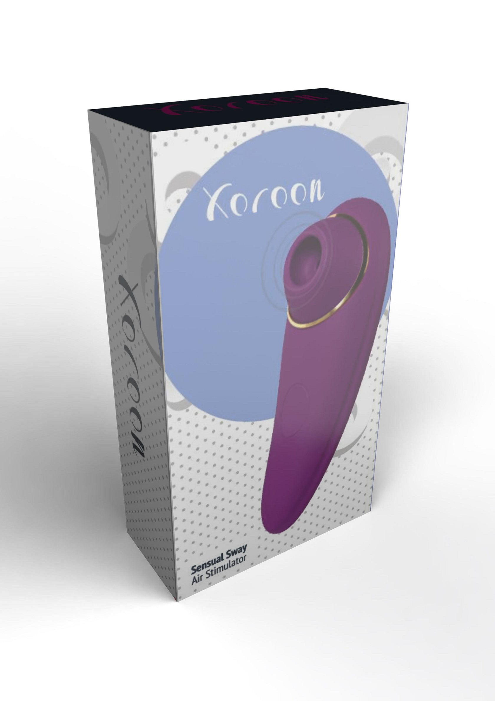 Koroon Sensual Sway Air Stimulator, le plaisir dans un emballage élégant.; Koroon Sensual Sway Air Stimulator, genot in een stijlvolle verpakking.; Koroon Sensual Sway Air Stimulator, pleasure in a stylish package.