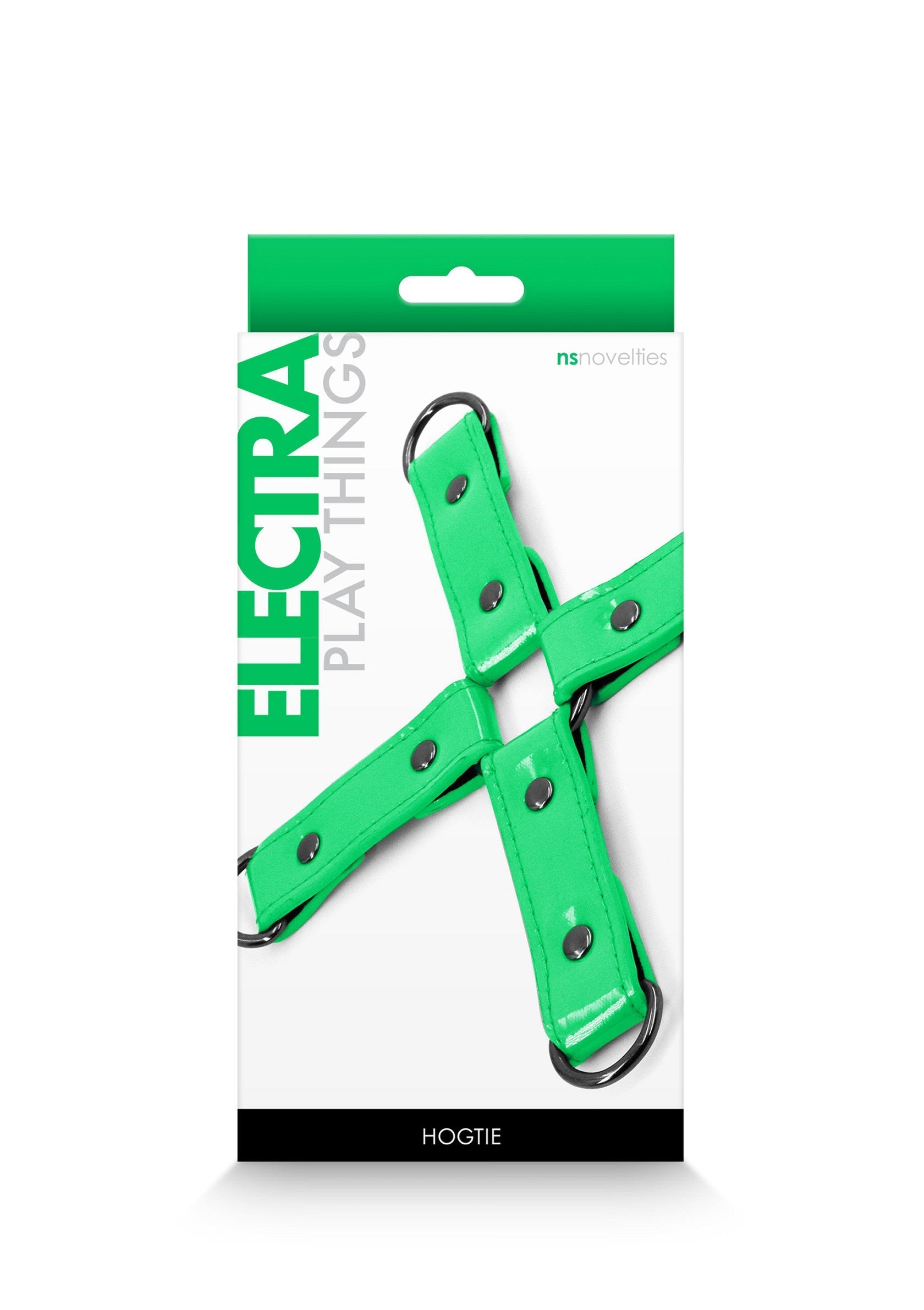 NS Novelties Electra Play Things Hogtie vert. Accessoires de jeu pour adultes pour pimenter votre vie amoureuse.; NS Novelties Electra Play Things Hogtie groen. Speelse accessoires voor volwassenen om uw liefdesleven op te fleuren.; NS Novelties Electra Play Things Hogtie in green. Adult play accessories to spice up your love life.
