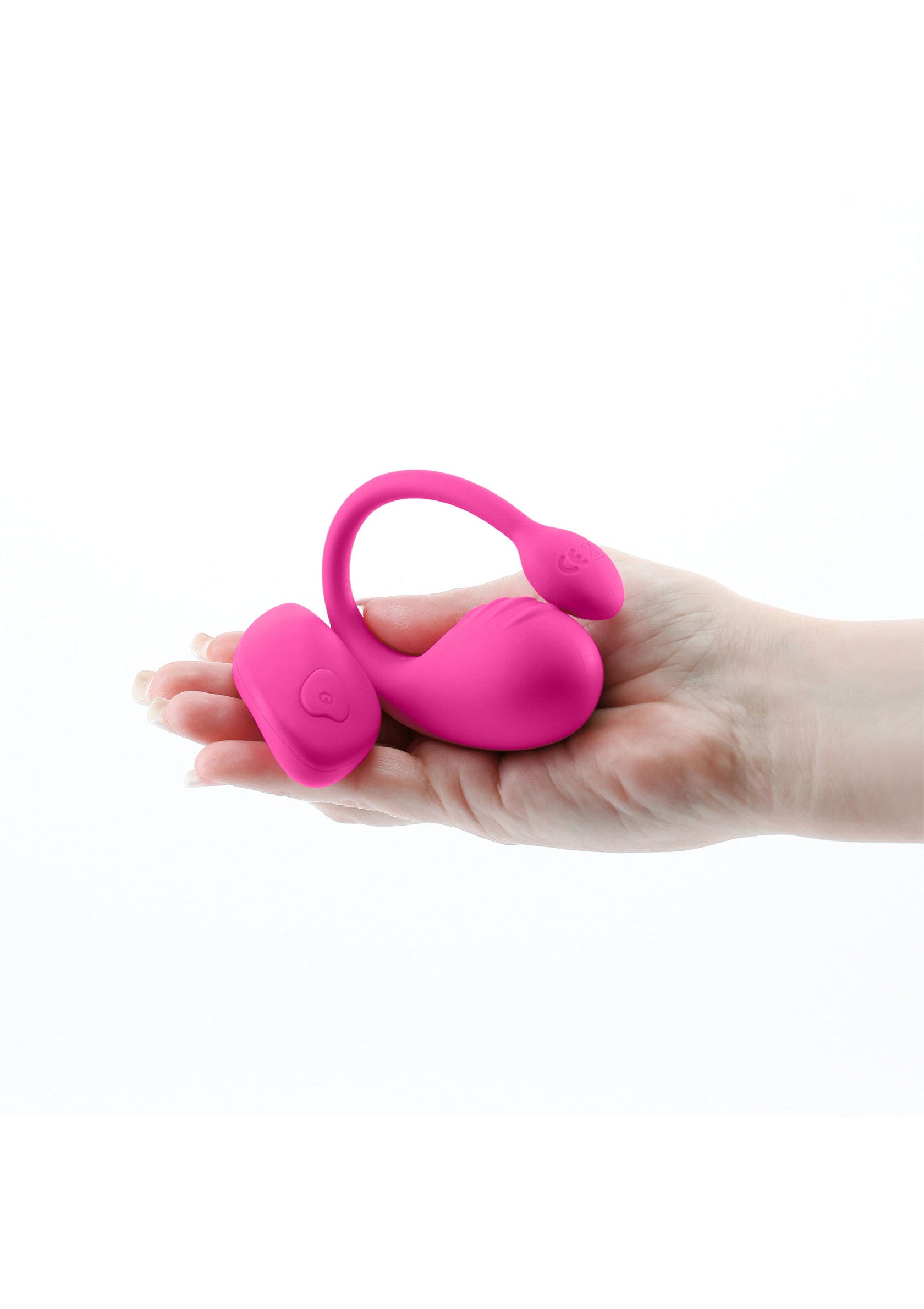 Masseur personnel rose innovant pour le plaisir féminin.; Roze persoonlijke massager voor vrouwelijk genot.; Innovative pink personal massager for female pleasure.