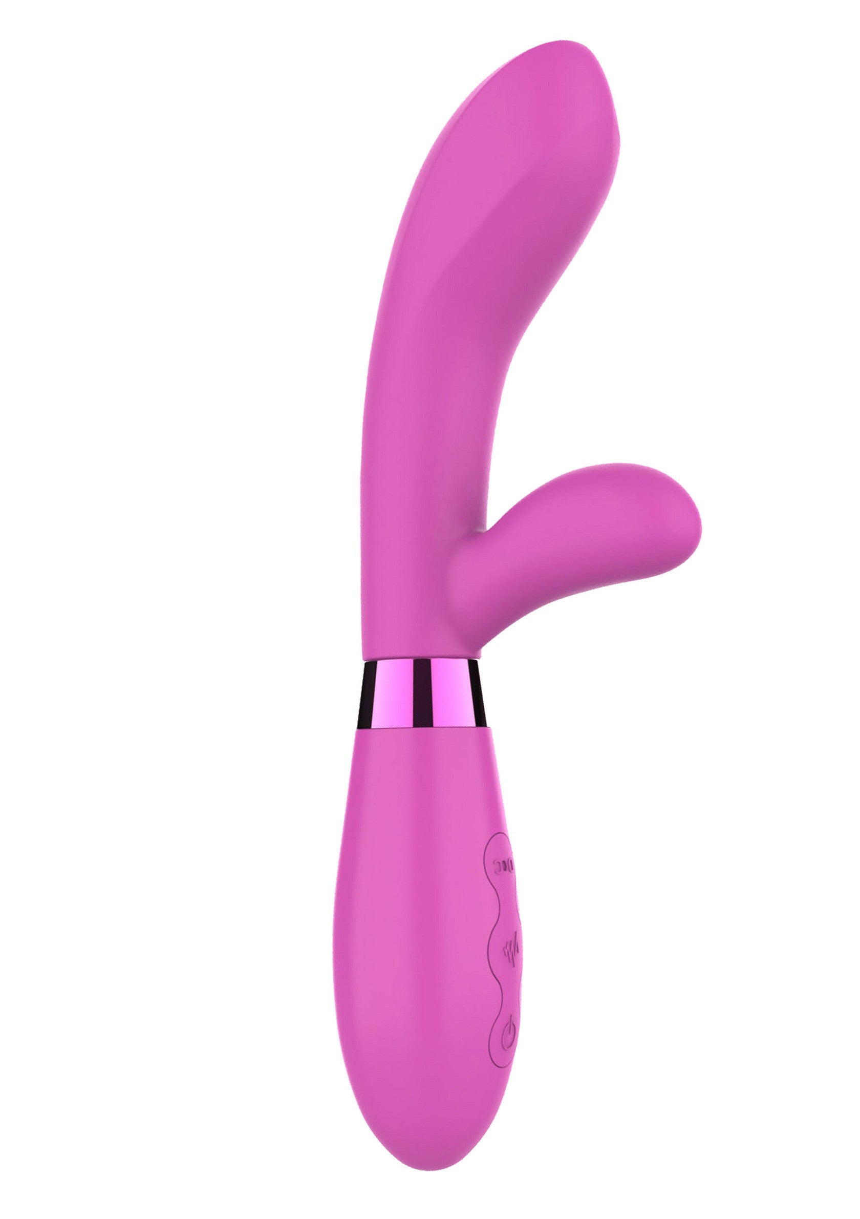 Vibromasseur rose pour le plaisir féminin.; Roze vibrator voor vrouwelijk genot.; Pink vibrator for female pleasure.