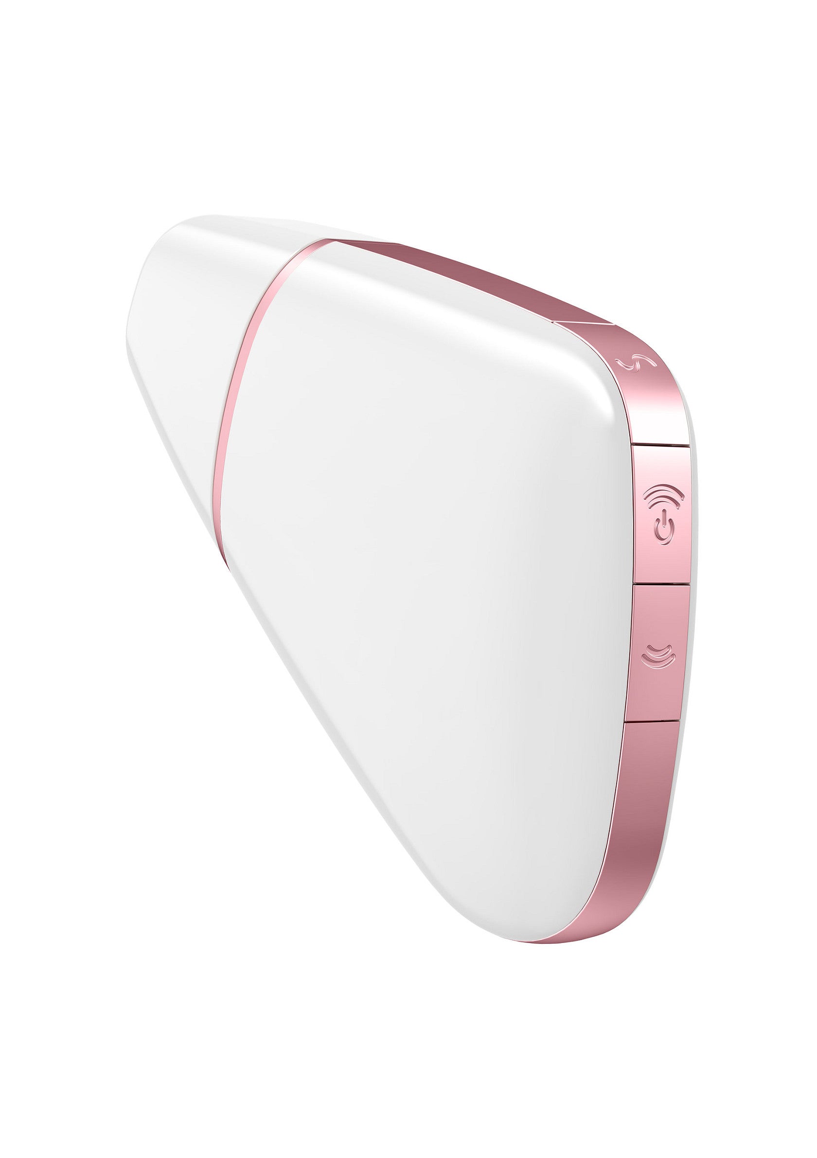 Appareil de beauté blanc et rose pour soins du visage. Design élégant et moderne.; Wit en roze schoonheidsapparaat voor gezichtsverzorging. Strak en modern design.; White and pink beauty device for facial care. Sleek and modern design.