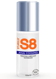 Lubrifiant anal rafraîchissant S8 Stimul8, 125ml, à base d'eau. Pour un confort optimal et une expérience agréable.; Stimul8 S8 verkoelend anaal glijmiddel, 125ml, op waterbasis. Voor optimaal comfort en een aangename ervaring.; Stimul8 S8 Anal Cooling Lubricant, 125ml, water-based. For ultimate comfort and an enjoyable experience.