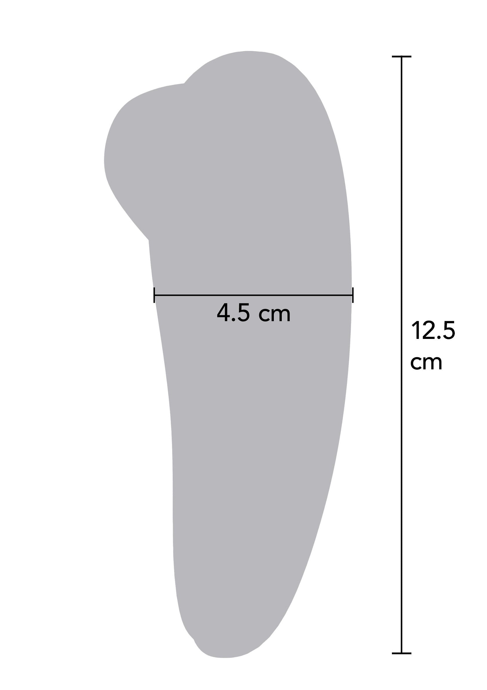 Dimensions détaillées du produit: longueur 12.5cm, largeur 4.5cm.; Gedetailleerde afmetingen product: lengte 12.5cm, breedte 4.5cm.; Detailed product dimensions: length 12.5cm, width 4.5cm.