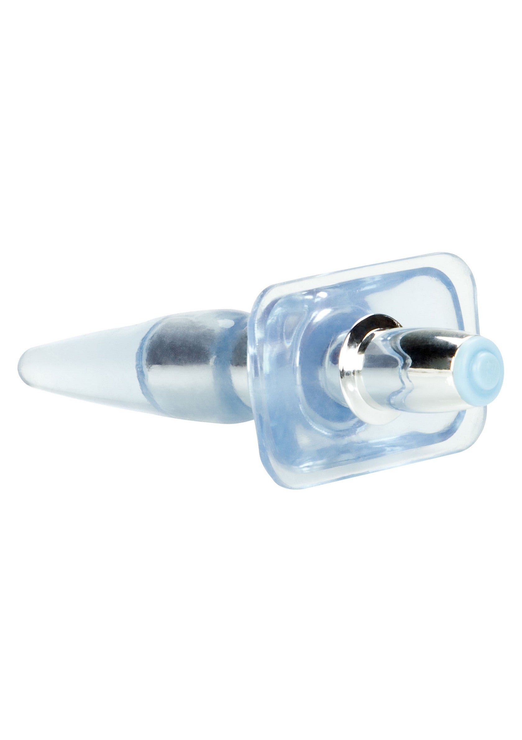 Plug anal transparent avec base carrée pour plus de confort et de sécurité.; Doorzichtige anale plug met vierkante basis voor extra comfort en veiligheid.; Clear anal plug with square base for added comfort and security.