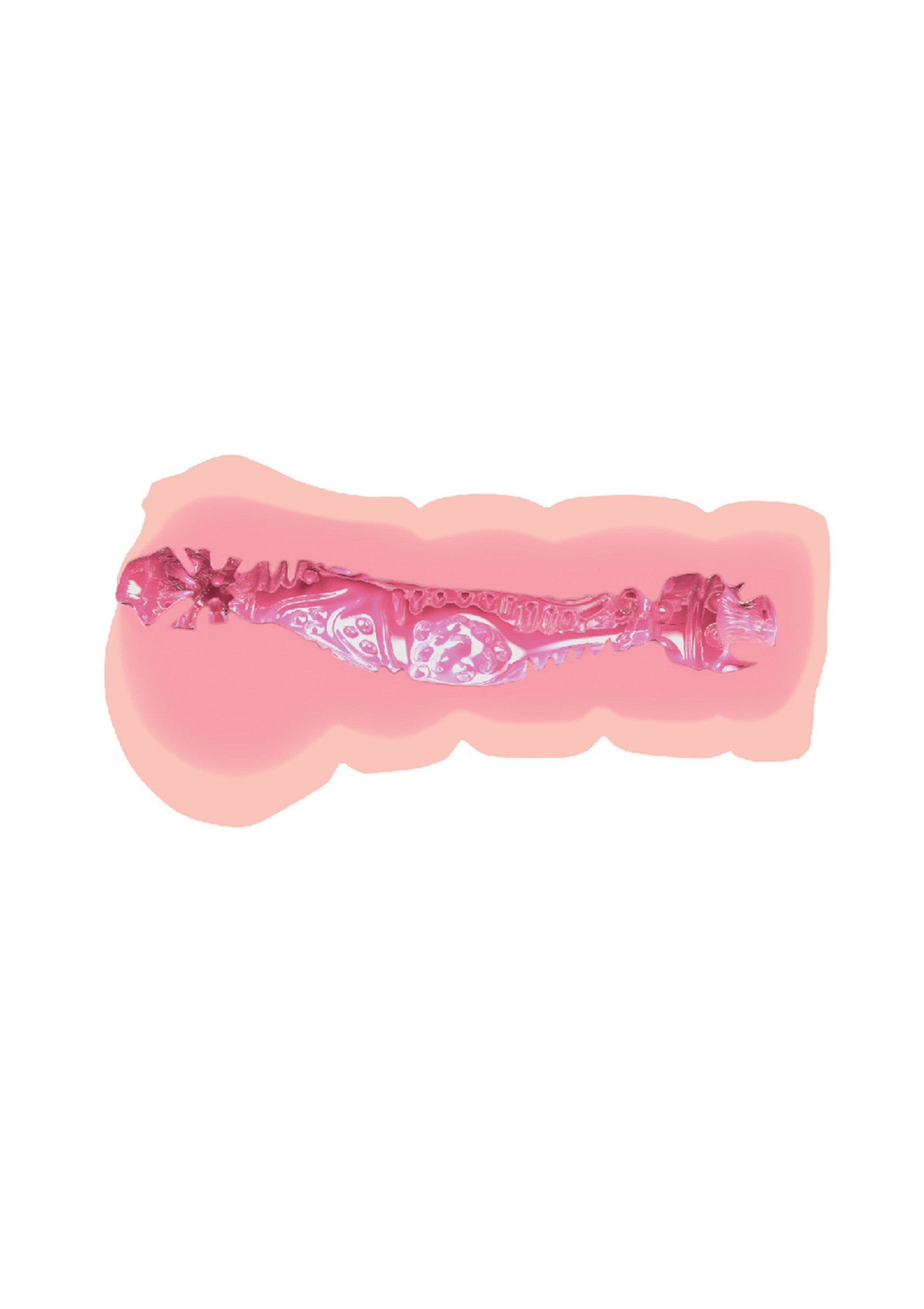 Manchon masturbatoire rose texturé pour un plaisir intense.; Roze masturbatiehuls met textuur voor intens genot.; Textured pink masturbation sleeve for intense pleasure.
