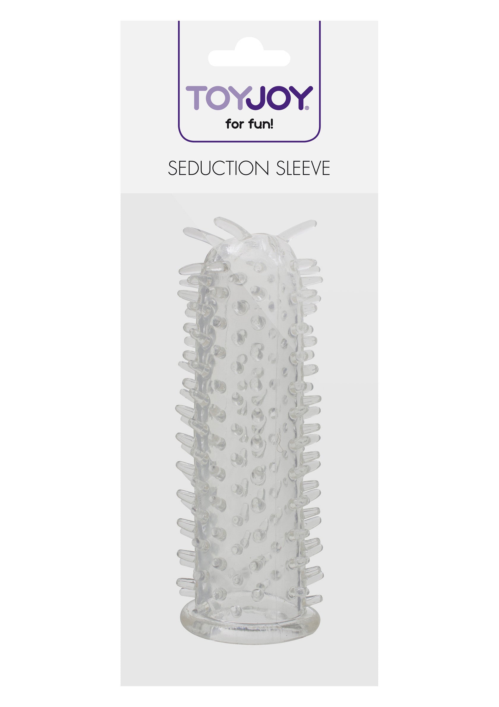 Manchon de séduction ToyJoy pour le plaisir! Augmentez le plaisir avec ce manchon texturé.; ToyJoy verleidingshuls voor plezier! Verhoog het plezier met deze getextureerde huls.; ToyJoy seduction sleeve for fun! Increase pleasure with this textured sleeve.