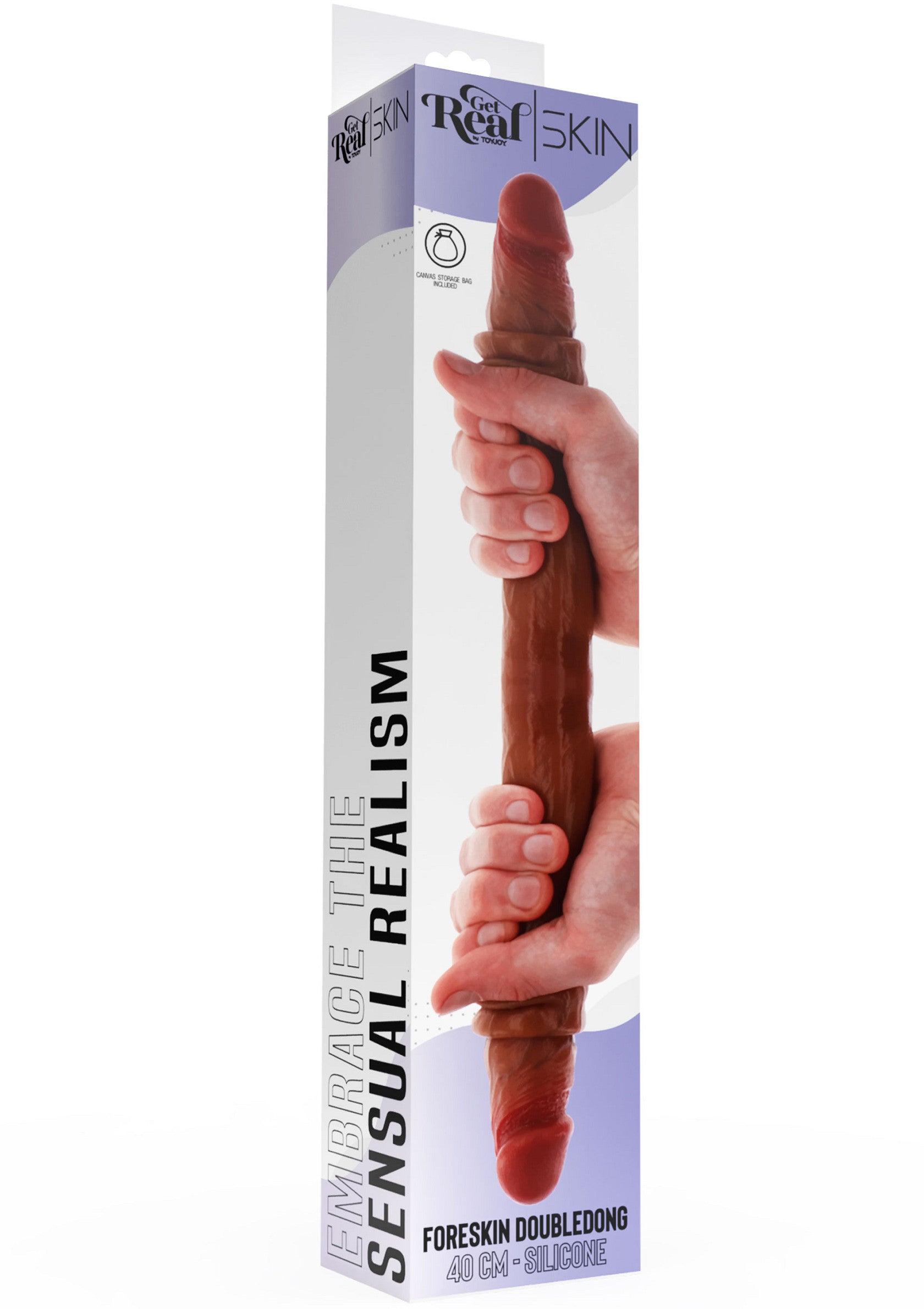 Double gode réaliste en silicone avec prépuce de 40 cm. Pour un plaisir intense et partagé. Texture douce et réaliste.; Realistische dubbele dildo van siliconen met voorhuid van 40 cm. Voor intens en gedeeld plezier. Zachte en realistische textuur.; Realistic silicone double dong with foreskin, 40 cm. For intense, shared pleasure. Soft, realistic texture.