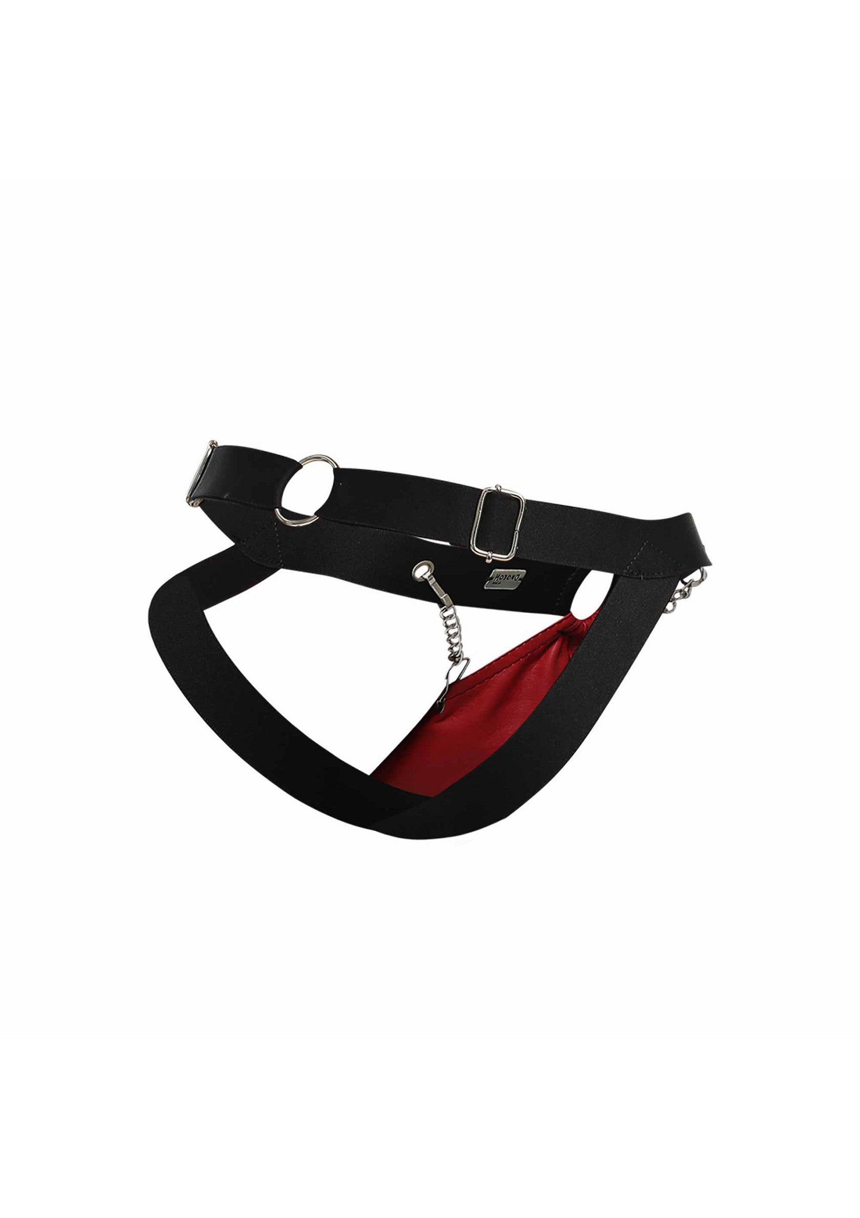 String noir avec poche rouge pour homme, style audacieux et confortable.; Zwarte string met rode pouch voor heren, gedurfd en comfortabel.; Black men's thong with red pouch, bold and comfortable style.
