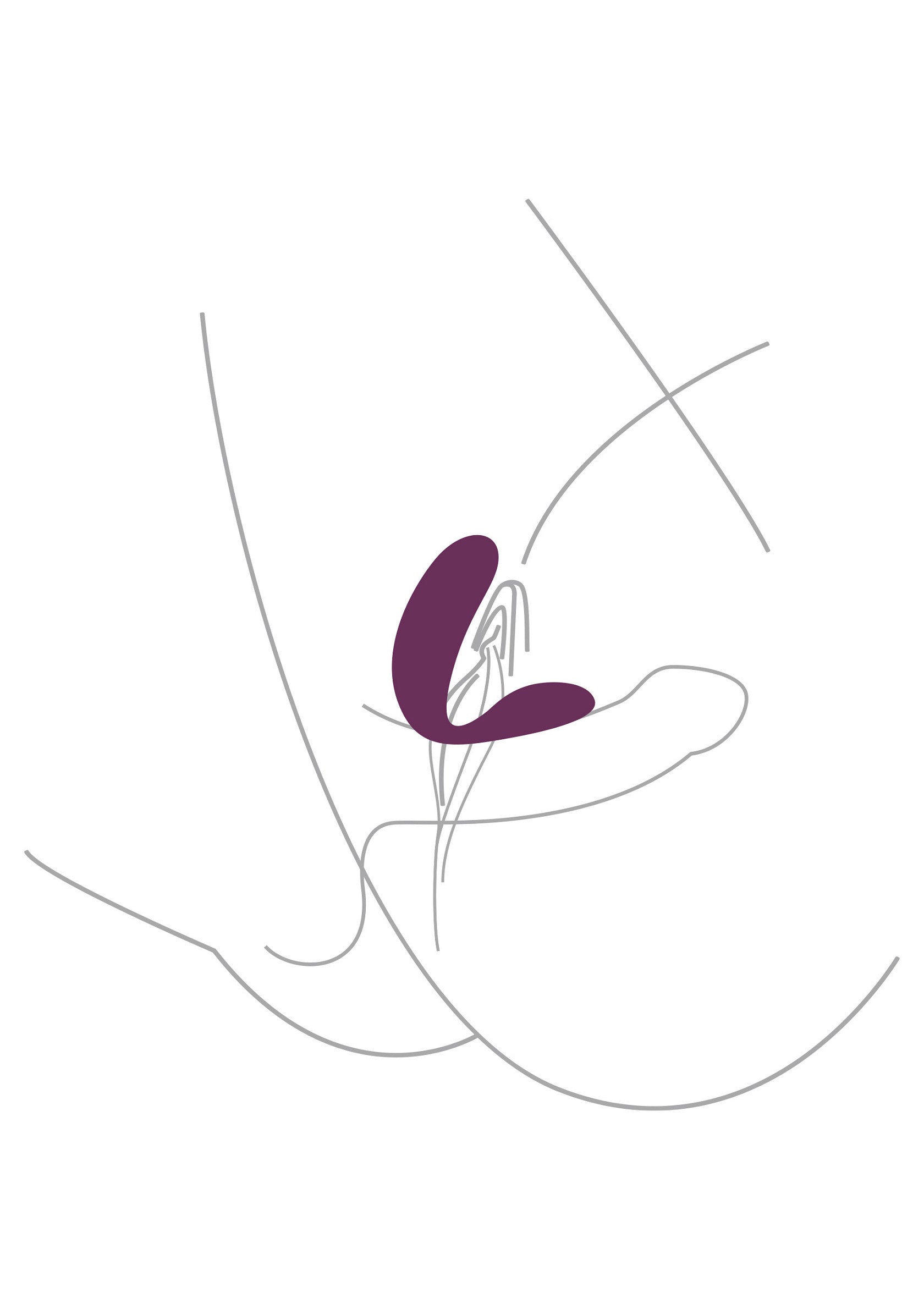 Dessin minimaliste d'un sextoy pour le plaisir féminin, stimulant et vibrant.; Minimalistisch ontwerp van een seksspeeltje voor vrouwelijk genot, stimulerend en vibrerend.; Minimalist drawing of a sex toy for female pleasure, stimulating and vibrating.