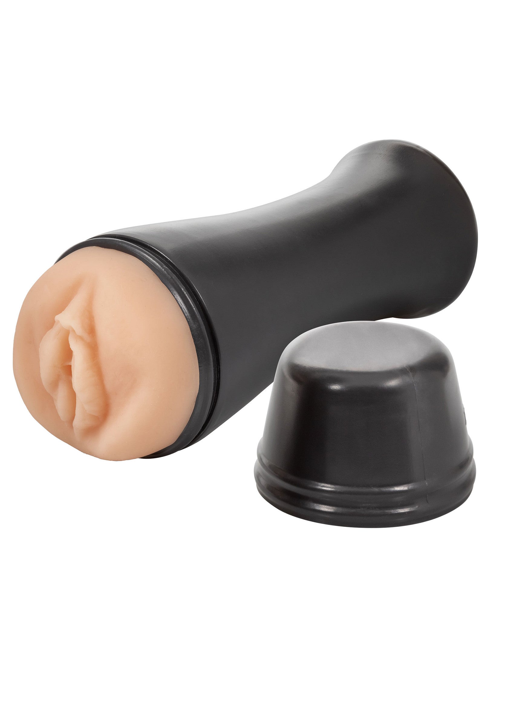 Manchon de masturbation texturé noir, pour une sensation réaliste et intense.; Zwarte getextureerde masturbatie sleeve voor een realistische en intense ervaring.; Black textured masturbation sleeve for a realistic and intense sensation.