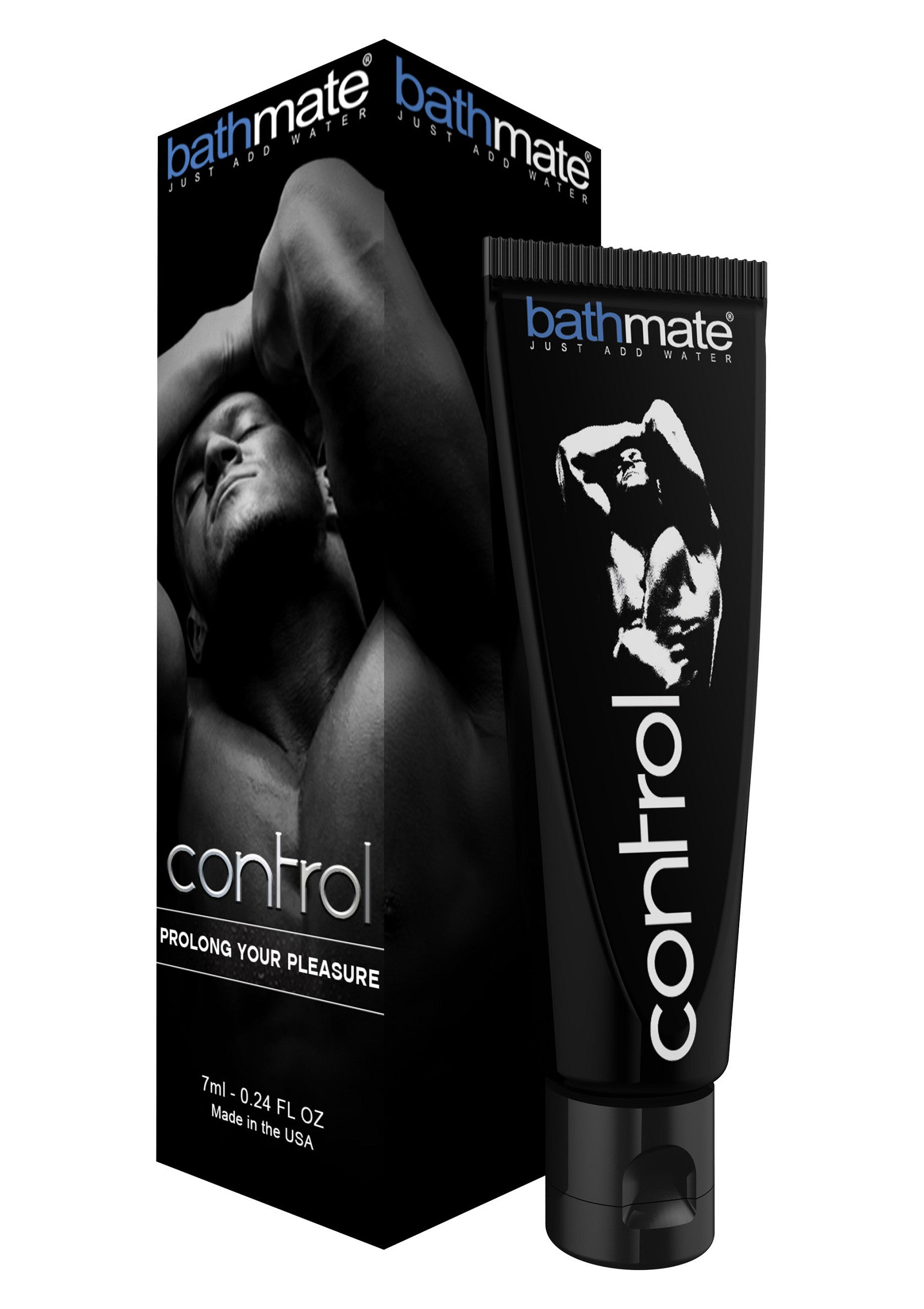 Bathmate Control, pour prolonger le plaisir. Gel intime pour homme.; Bathmate Control, om het plezier te verlengen. Intieme gel voor mannen.; Bathmate Control, prolong your pleasure. Intimate gel for men.